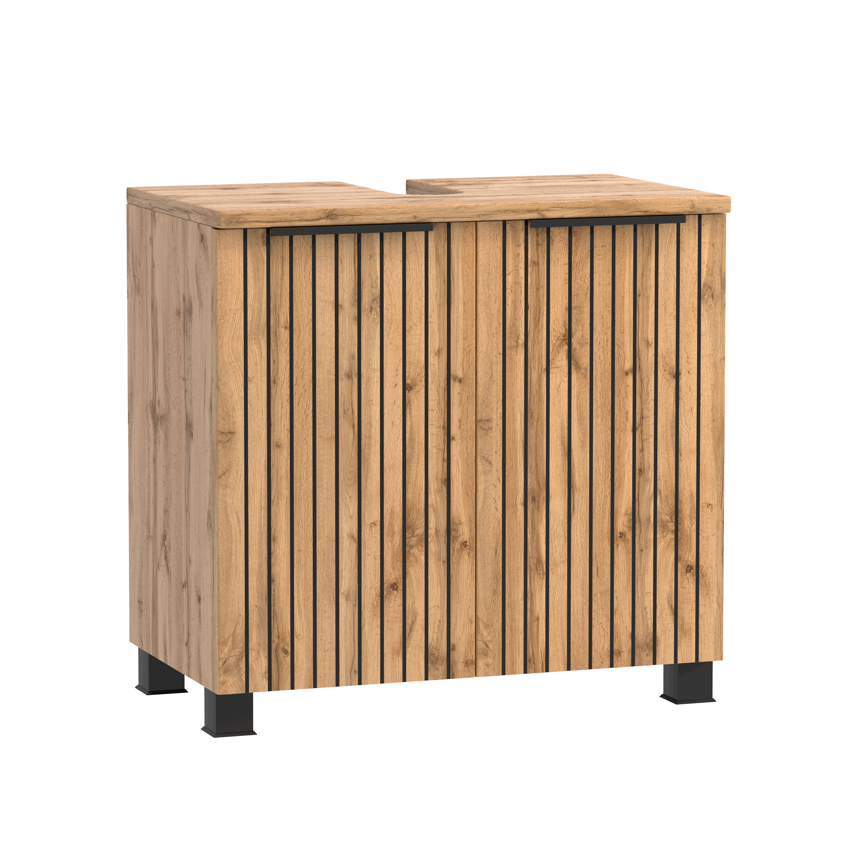 Novofurn Waschbeckenunterschrank LINUS Eichefarben 54*60*35