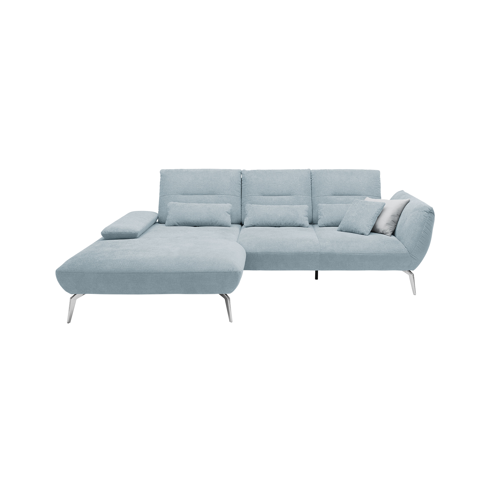 Ecksofa Papillon Blau Ottomane links Ecksofa Papillon Blau Ottomane links