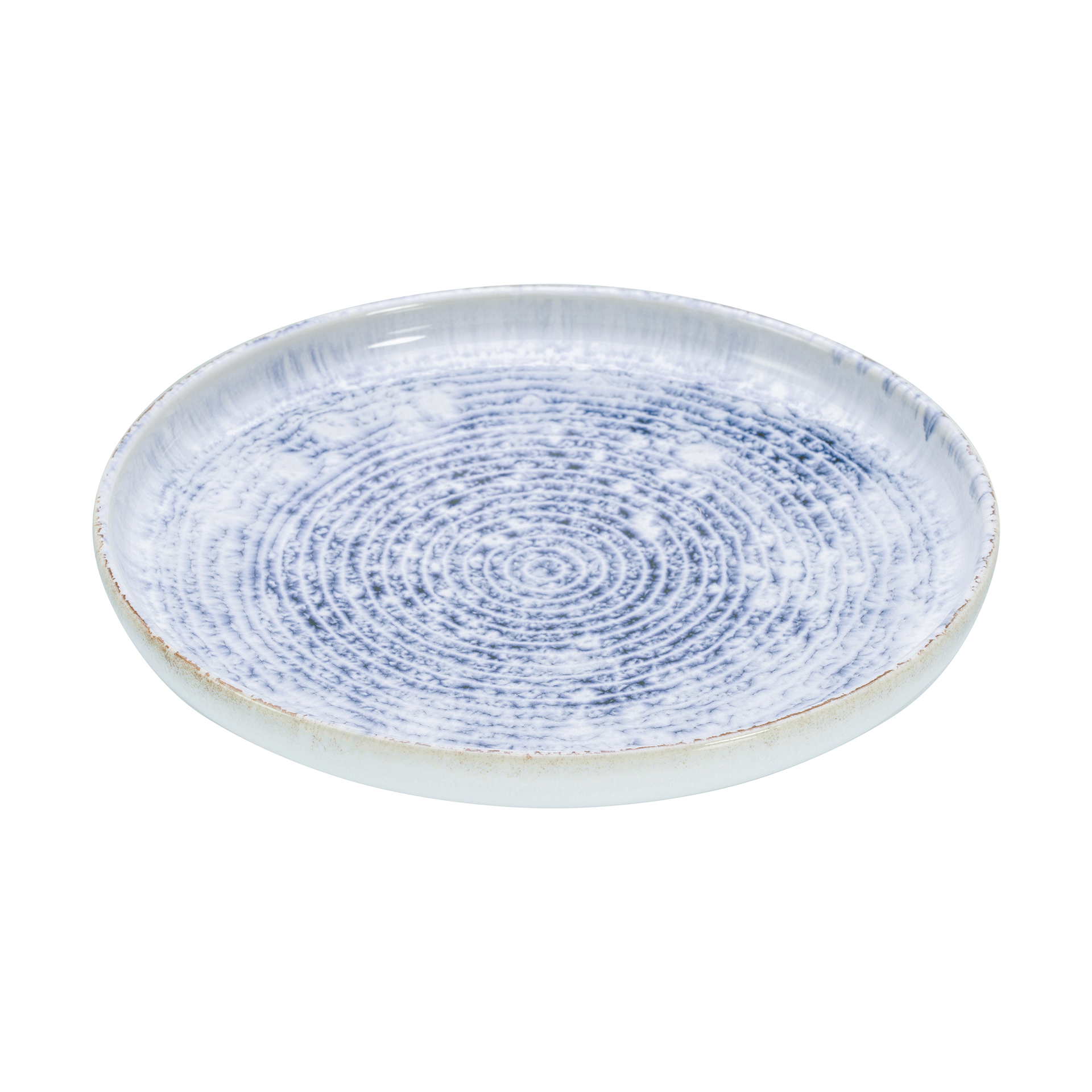 Platte Uno Weiss-Blau