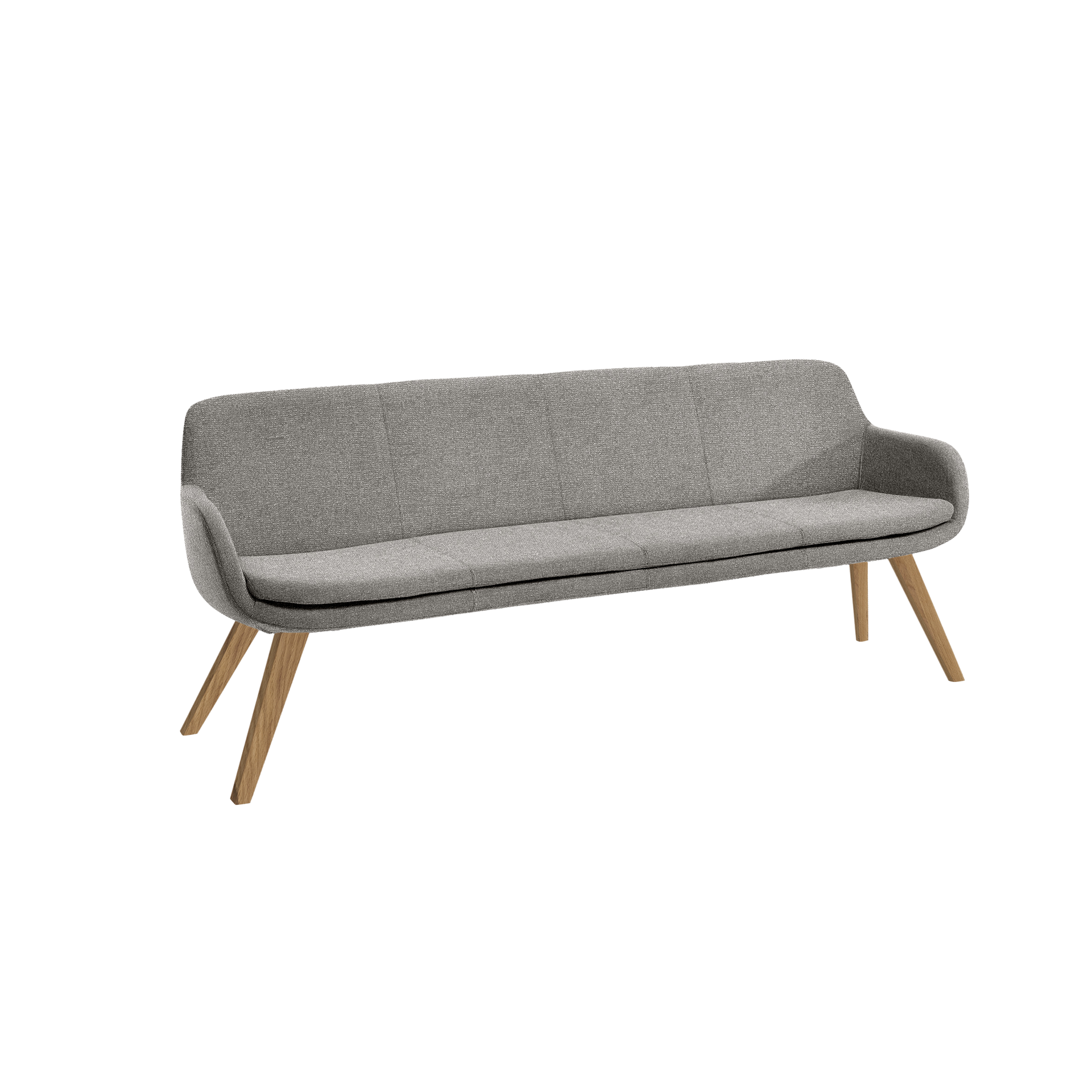 Musterring Sitzbank Tavia Bezug Florida taupe Gestell Eichefarben Musterring Sitzbank Tavia Bezug Florida taupe Gestell Eichefarben