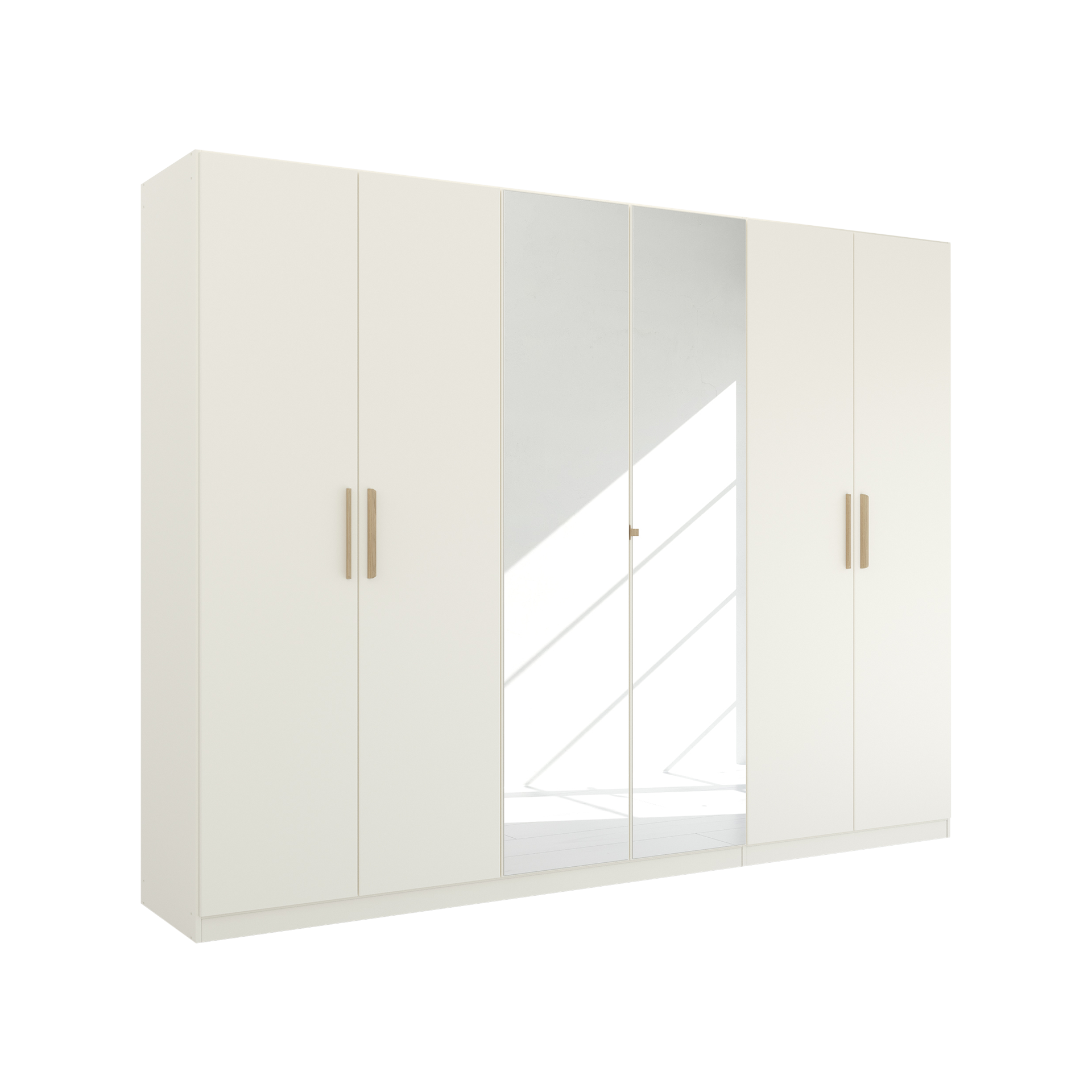 Drehtürenschrank Skandi 6-türig Weiß 54*271*210 Drehtürenschrank Skandi 6-türig Weiß 54*271*210