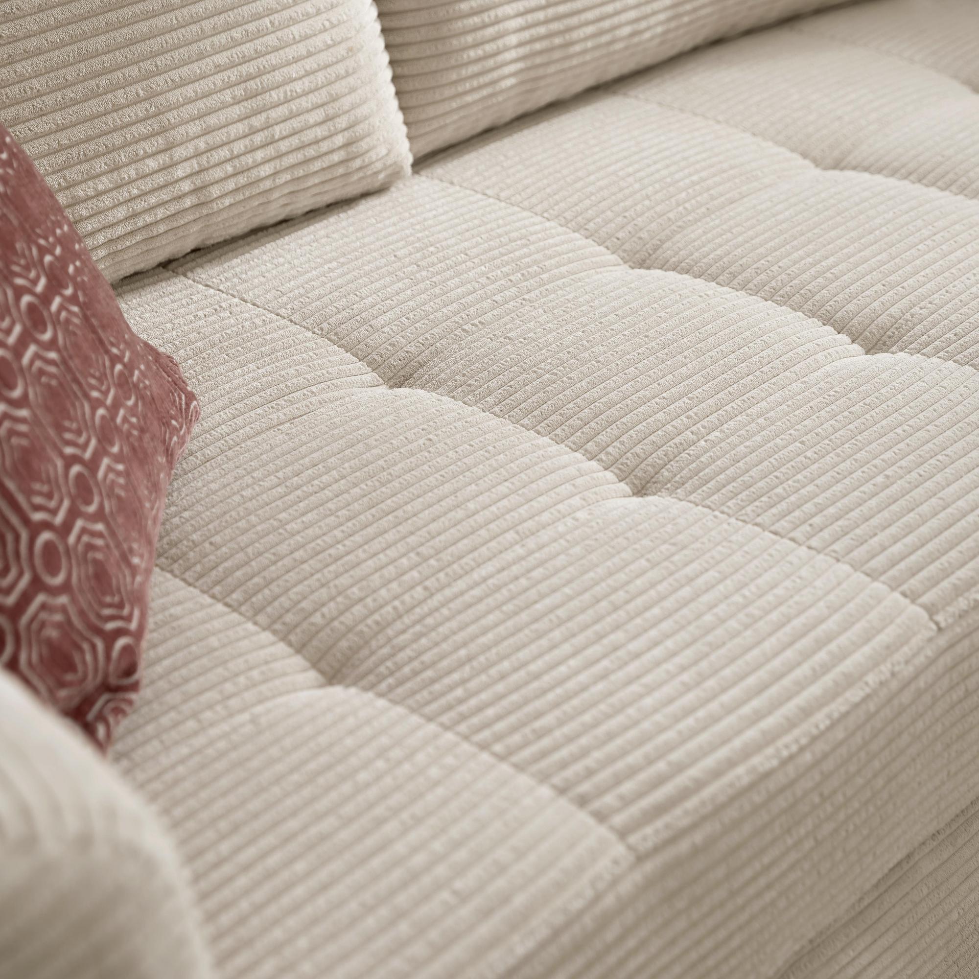 Ecksofa Joanna Beige Ottomane rechts Ecksofa Joanna Beige Ottomane rechts