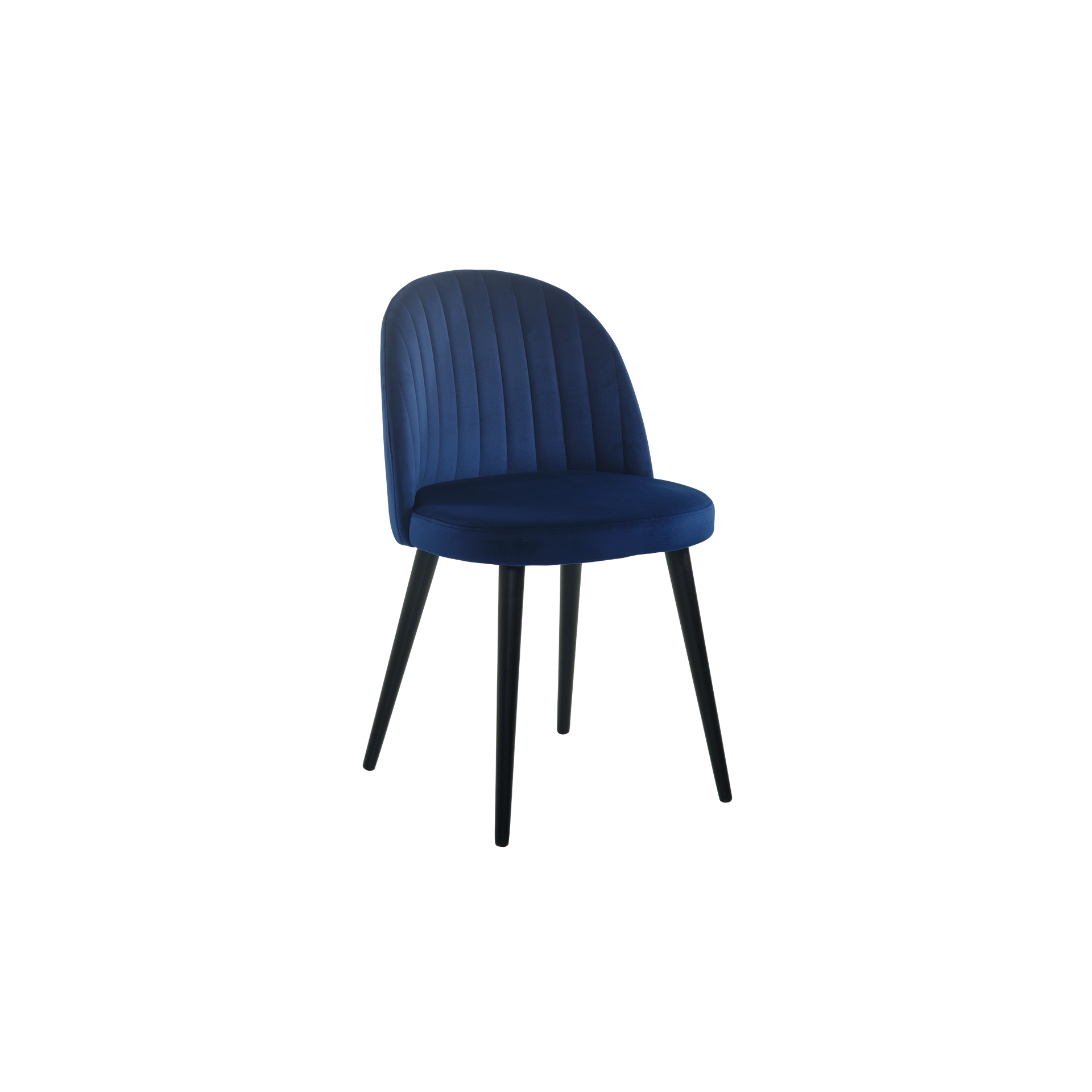 Stuhl Diva 2er-Set Gestell Buche Sitz Dunkelblau
