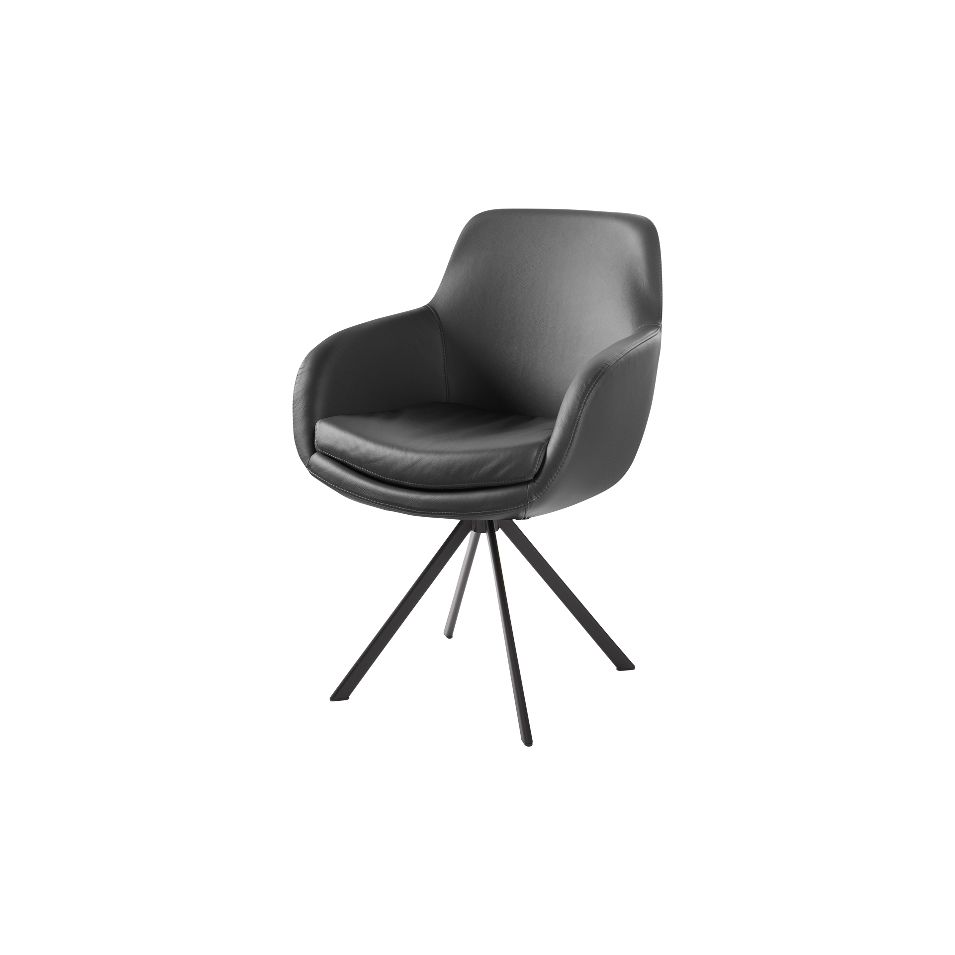 Musterring Armlehnstuhl Tavia Bezug Florenz dunkelgrau Gestell Schwarz Musterring Armlehnstuhl Tavia Bezug Florenz dunkelgrau Gestell Schwarz