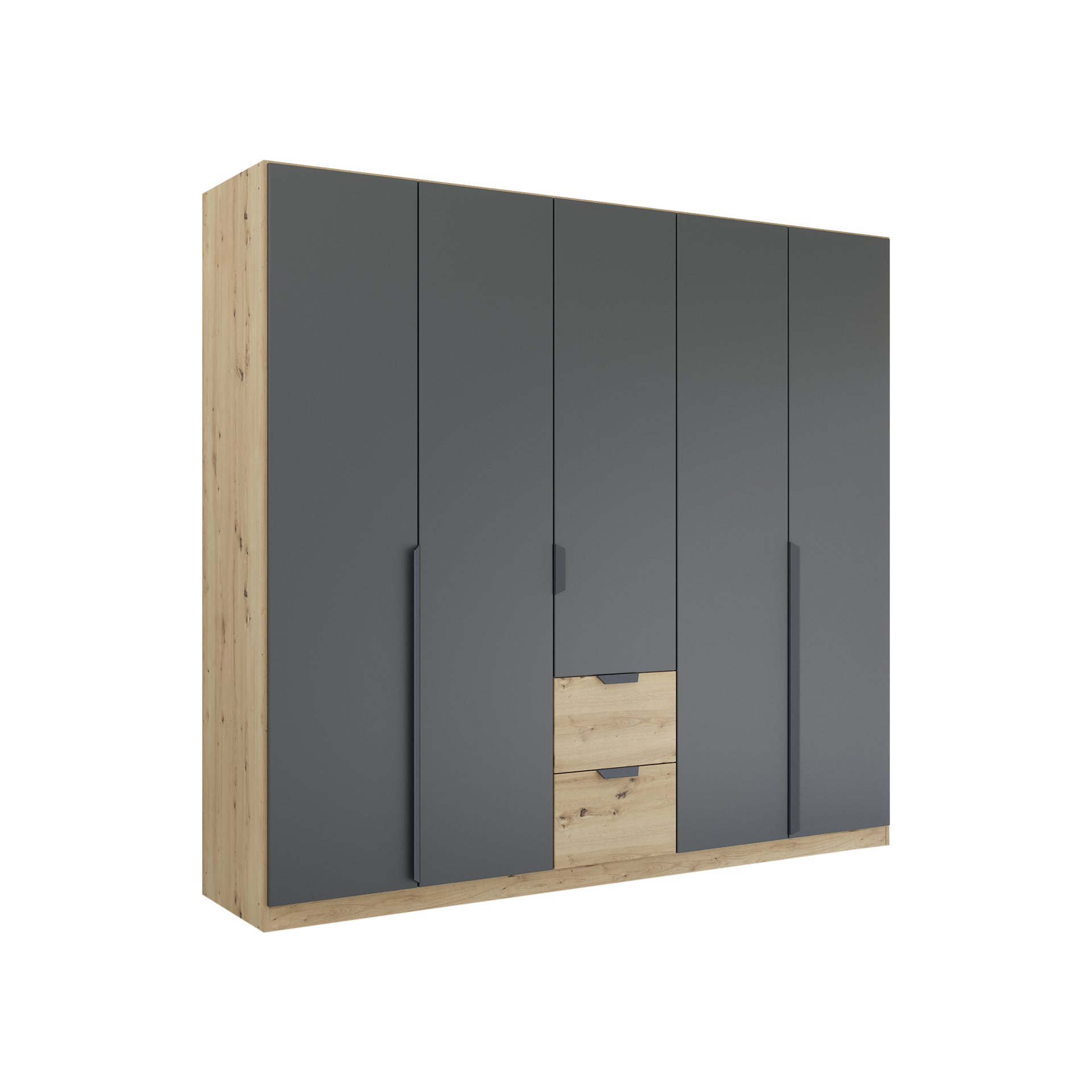 Drehtürenschrank Wildwest 5-türig Grau 54*226*210
