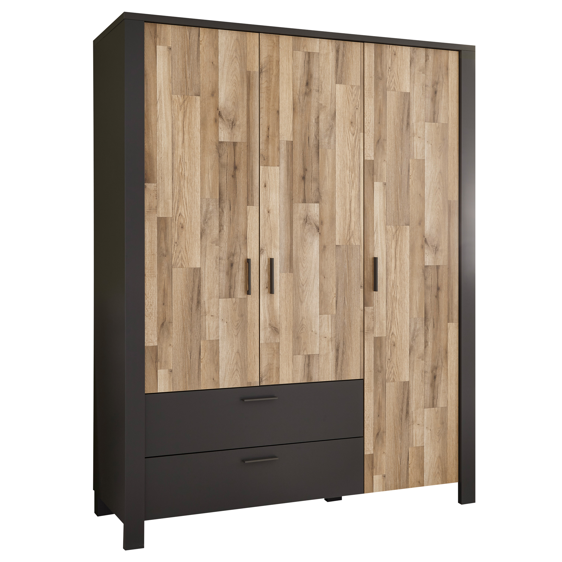 Coolfurn Drehtürenschrank Detroit Front Dekor Montana Oak Korpus Dekor Graphit Coolfurn Drehtürenschrank Detroit Front Dekor Montana Oak Korpus Dekor Graphit