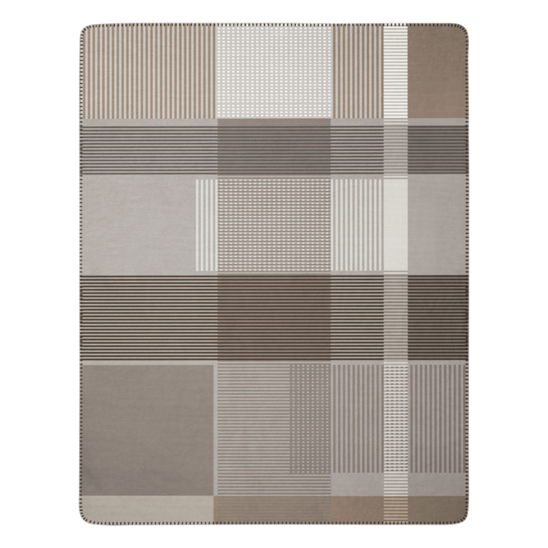 Biederlack Decke Maze stone Braun 150x200cm
