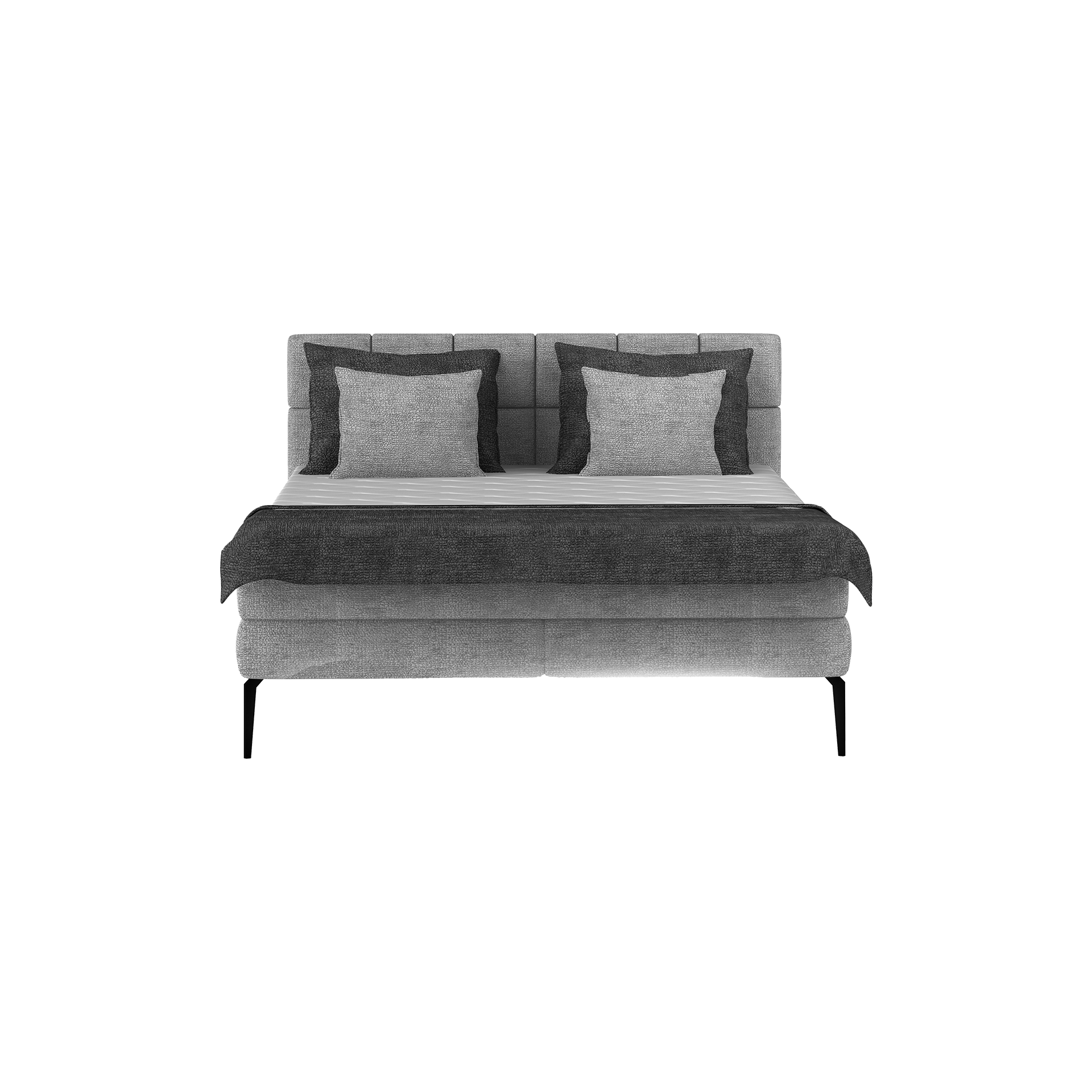 Paul Phillip Boxspringbett Alamo Bezug Aphrodite Silver Fuß Dark Black 180x200 cm Paul Phillip Boxspringbett Alamo Bezug Aphrodite Silver Fuß Dark Black 180x200 cm