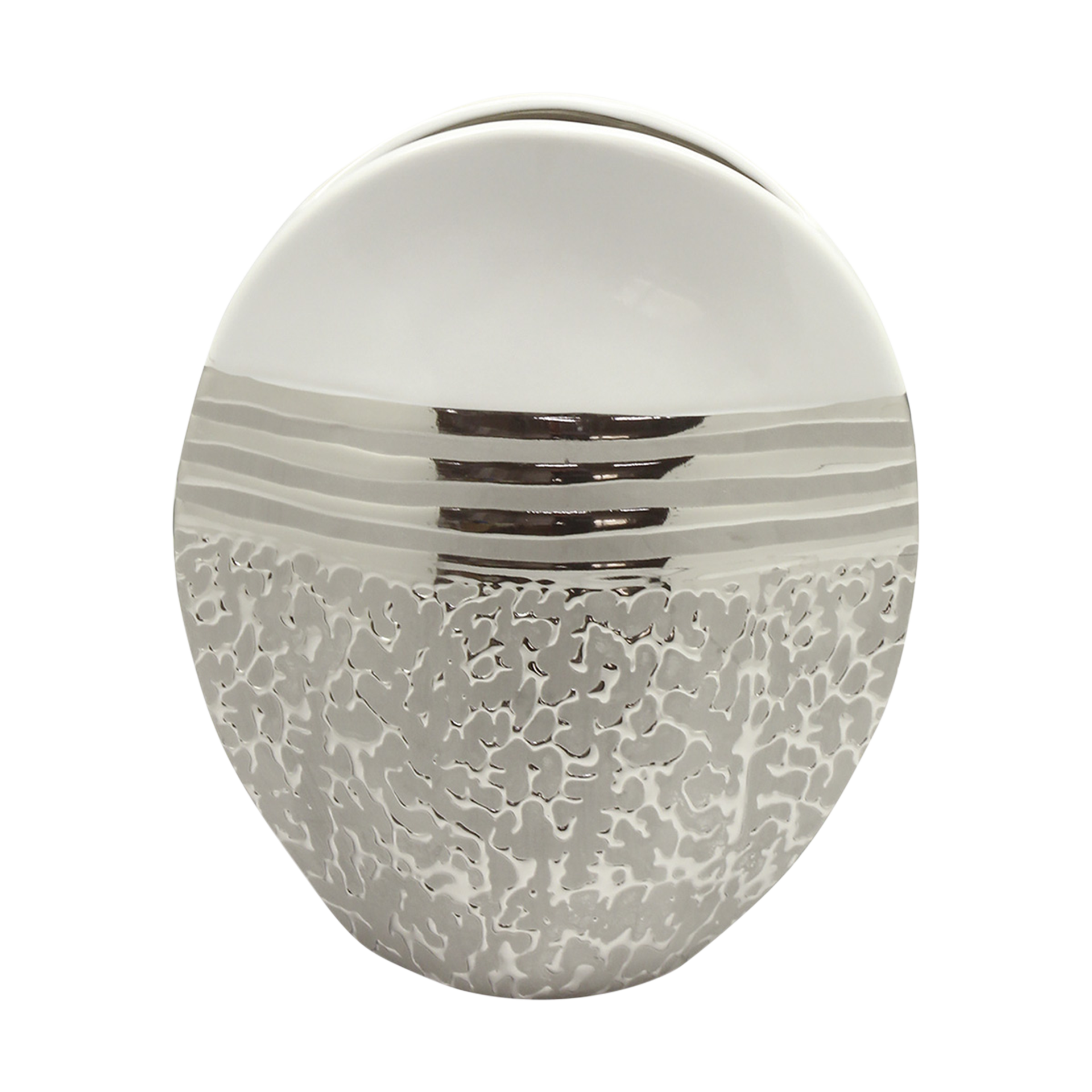 Vase St.Louis Silber-Weiß Vase St.Louis Silber-Weiß