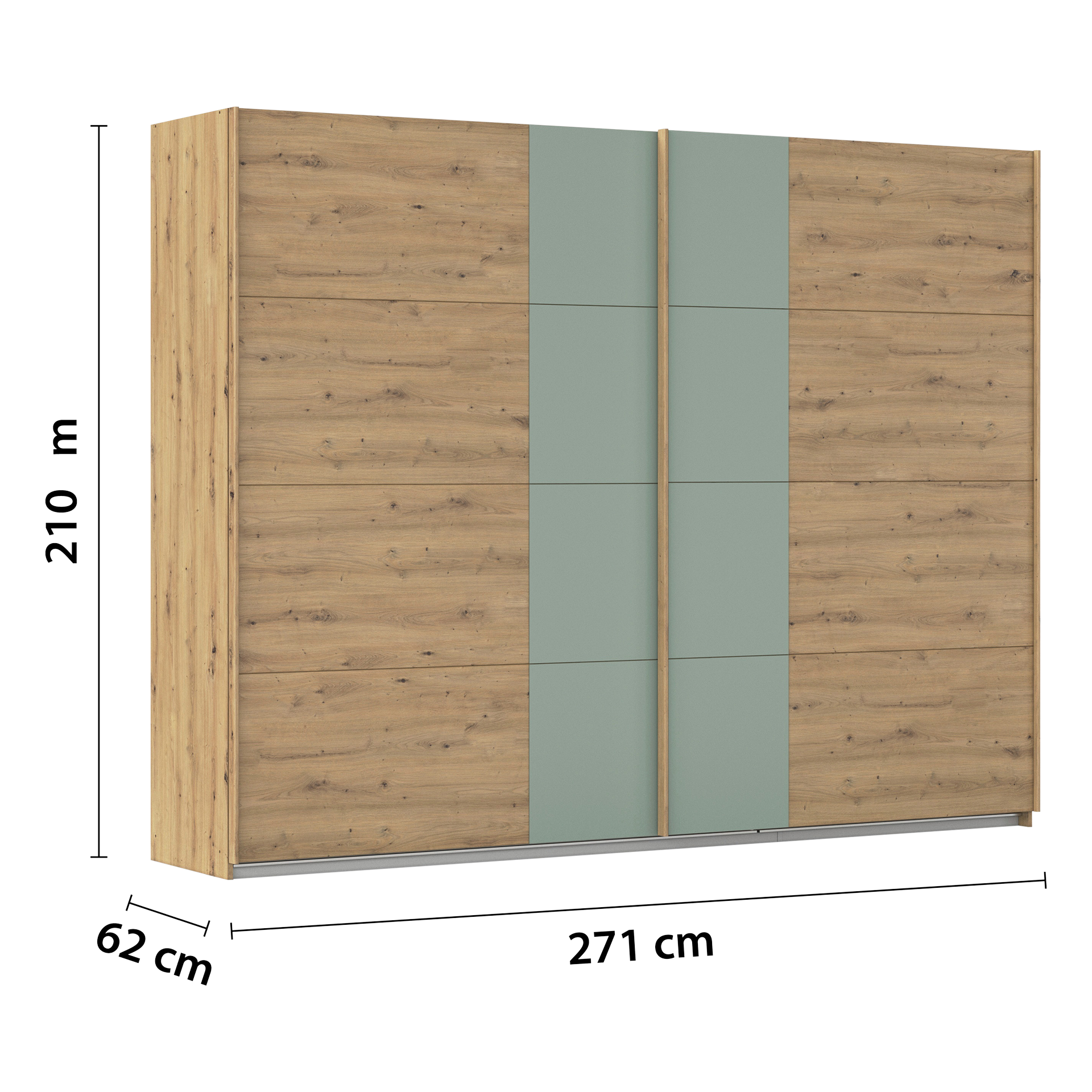 Schwebetürenschrank Dana Holzfarben 62*271*210 Schwebetürenschrank Dana Holzfarben 62*271*210