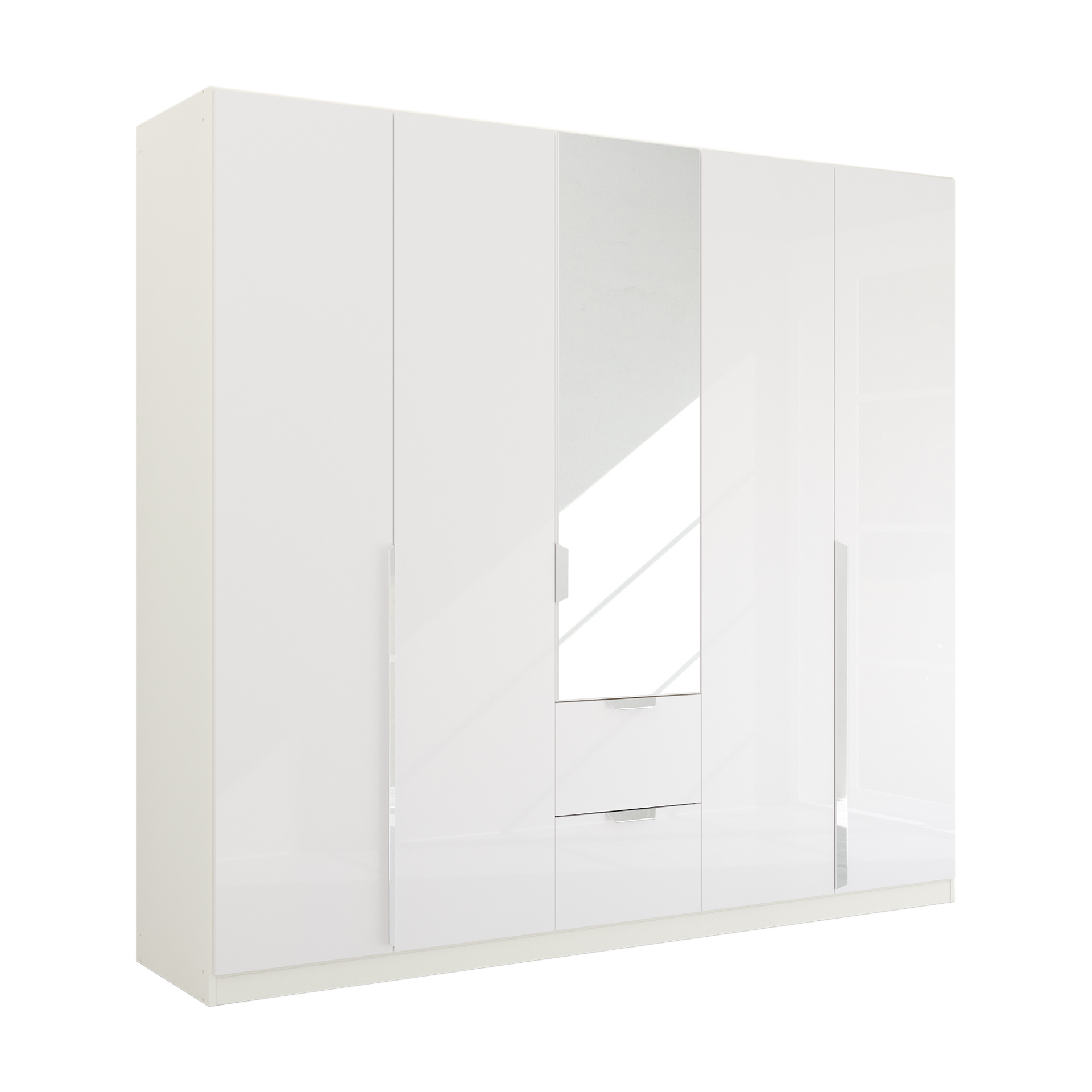 Drehtürenschrank Glam 5-türig Weiß 54*226*210