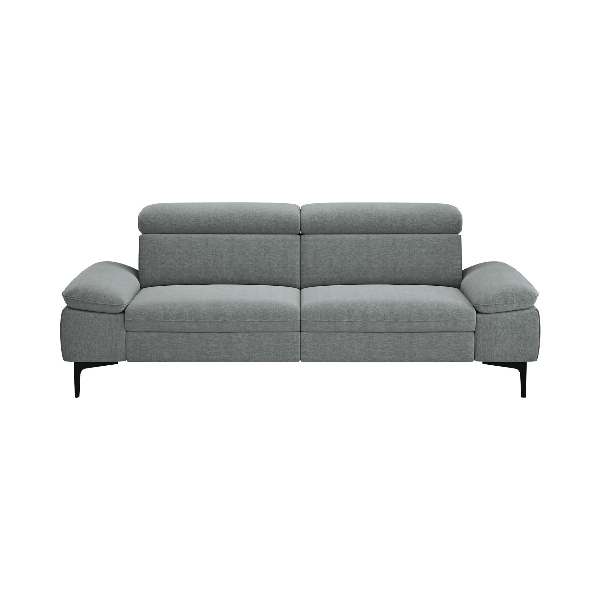 Global wohnen Sofa 3-Sitzer Felipa Plumb Rücken echt, Kopfteilverstellung