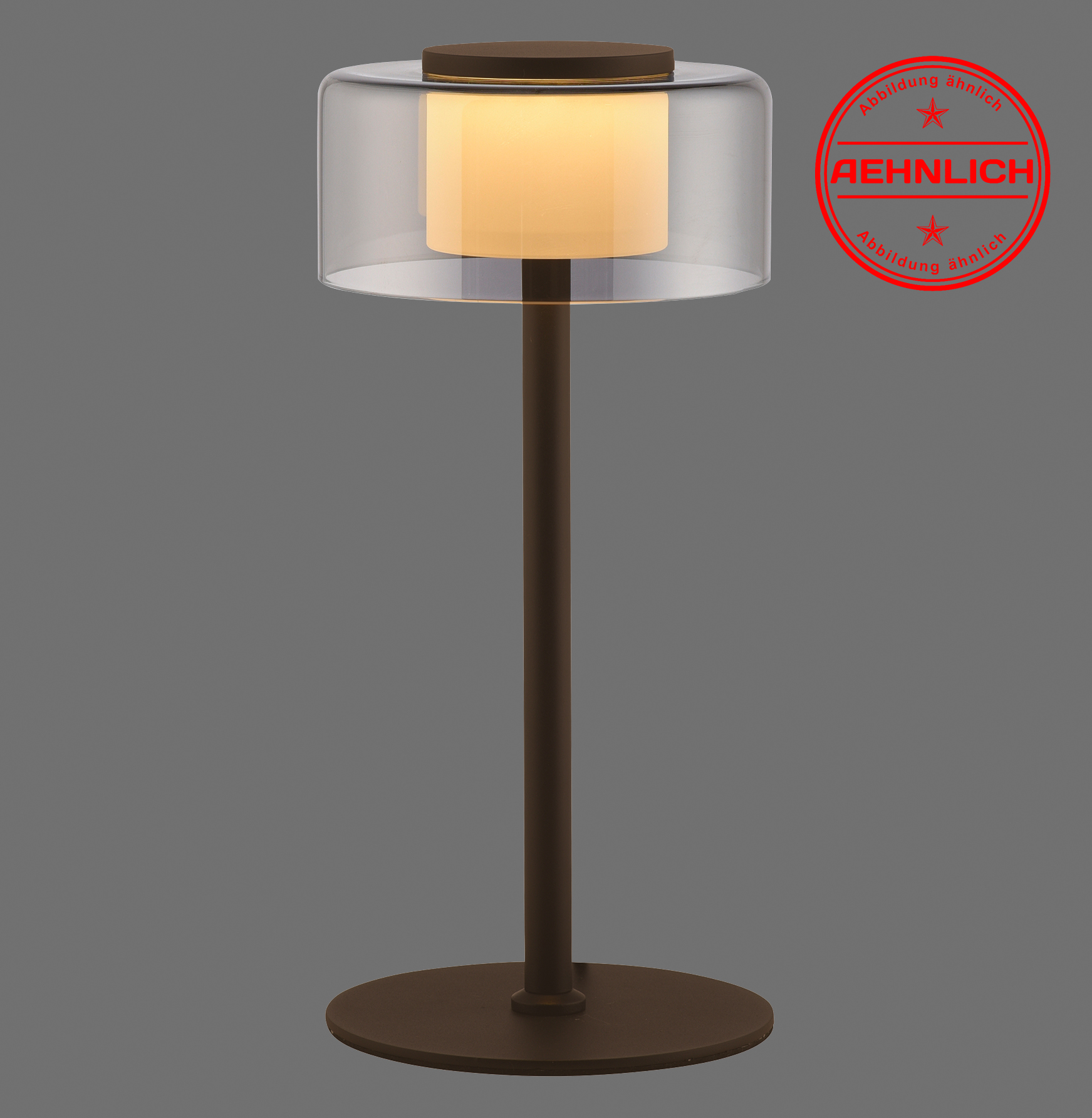 Akku-Tischleuchte Rika Amber Braun Akku-Tischleuchte Rika Amber Braun
