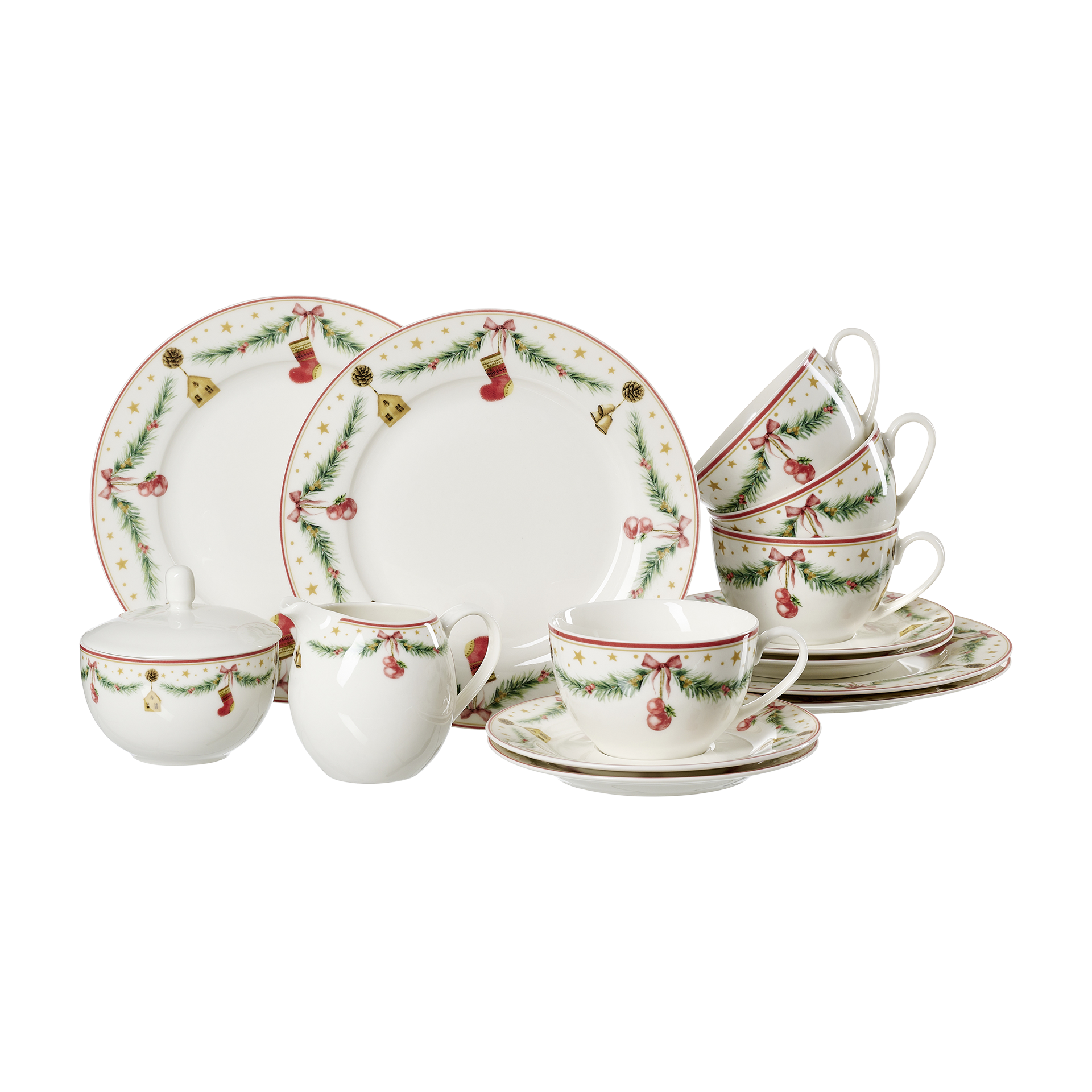 Kaffee-Set Holly 14-teilig bunt Kaffee-Set Holly 14-teilig bunt