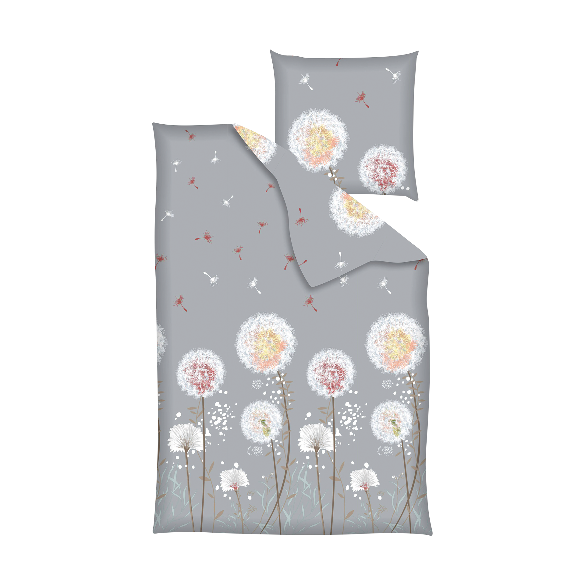 Renforce Bettwäsche Pusteblumen Grey 200x200cm