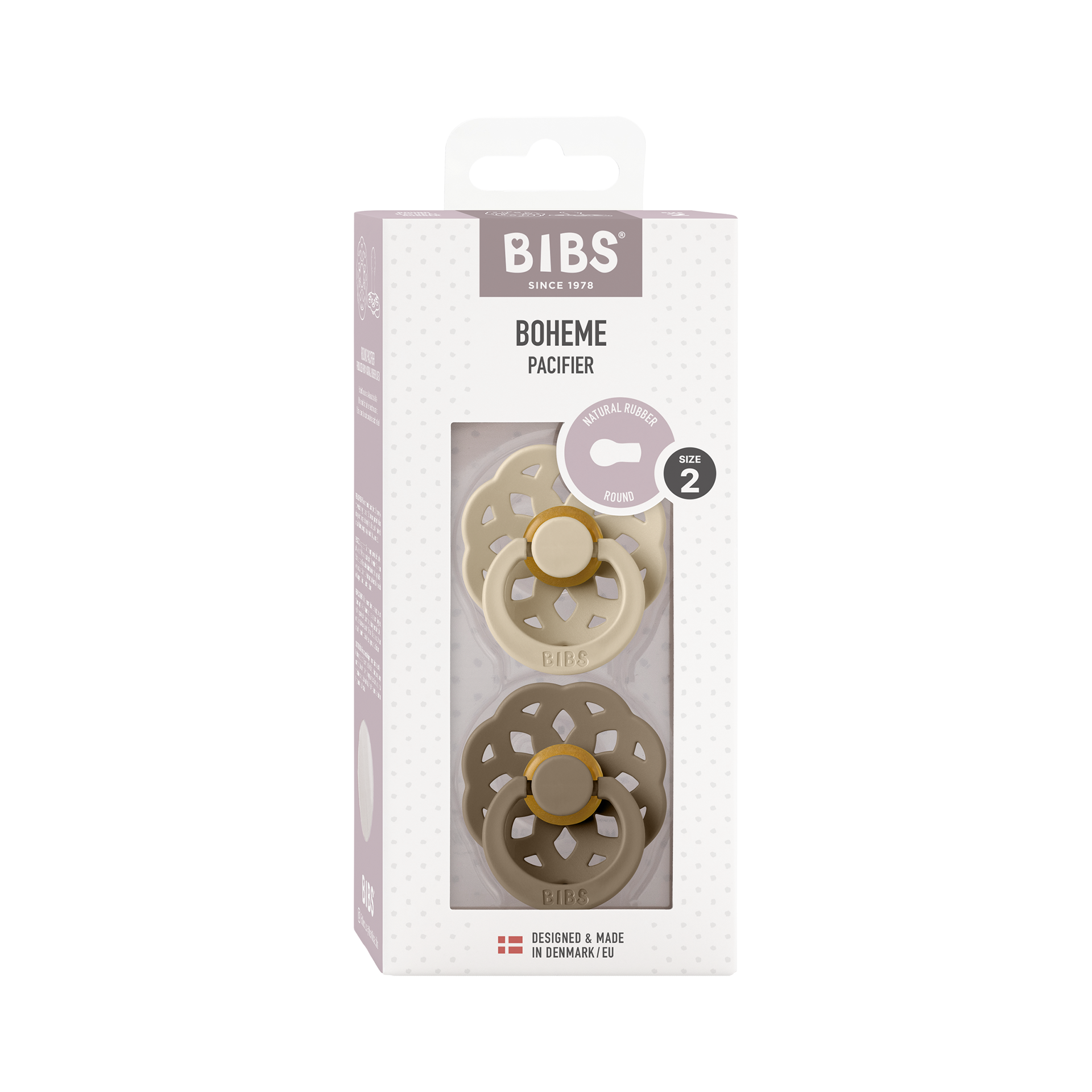 Schnuller BIBS Boheme 2 Vanilla & Dark Oak