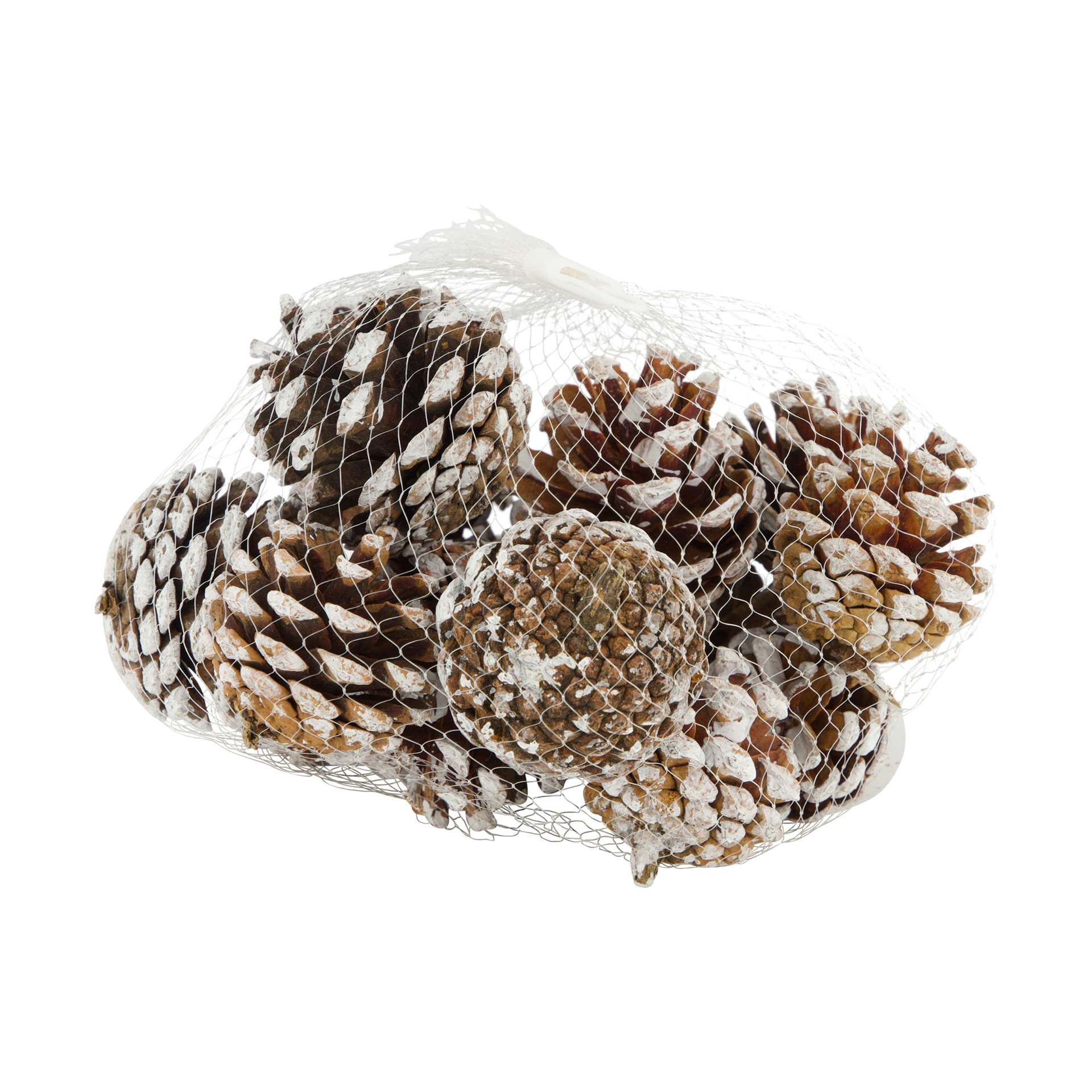 Dekostreu Tannenzapfen Weiß