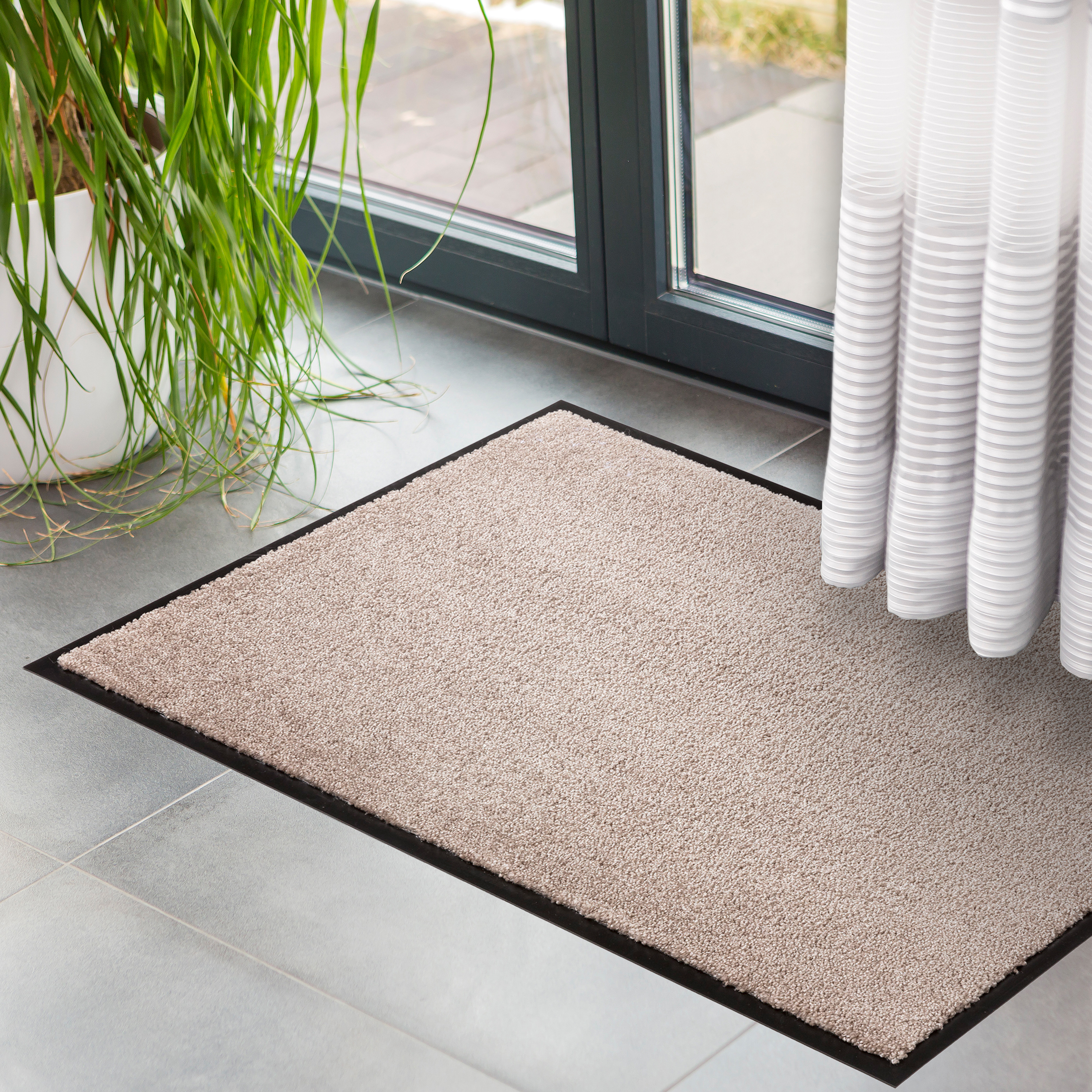 SCHÖNER WOHNEN-Kollektion Fußmatte Miami 50x70 Beige uni SCHÖNER WOHNEN-Kollektion Fußmatte Miami 50x70 Beige uni