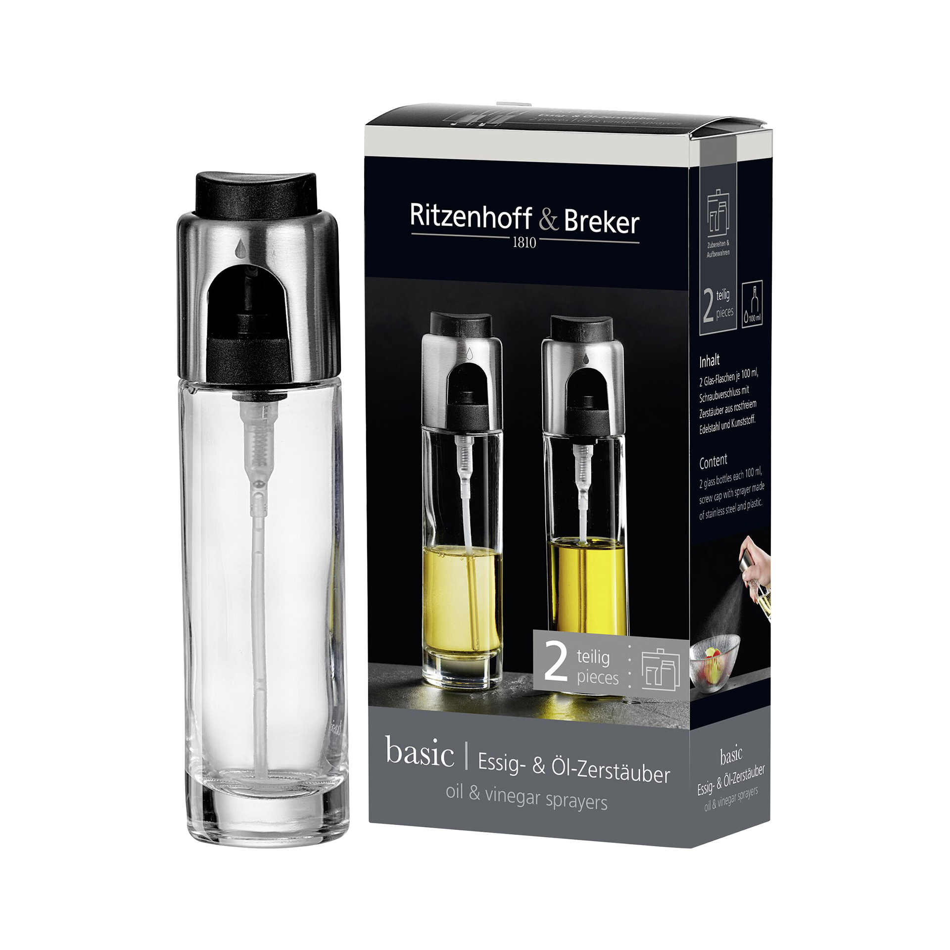 Essig-/Ölsprüher Basic 2-teilig Essig-/Ölsprüher Basic 2-teilig