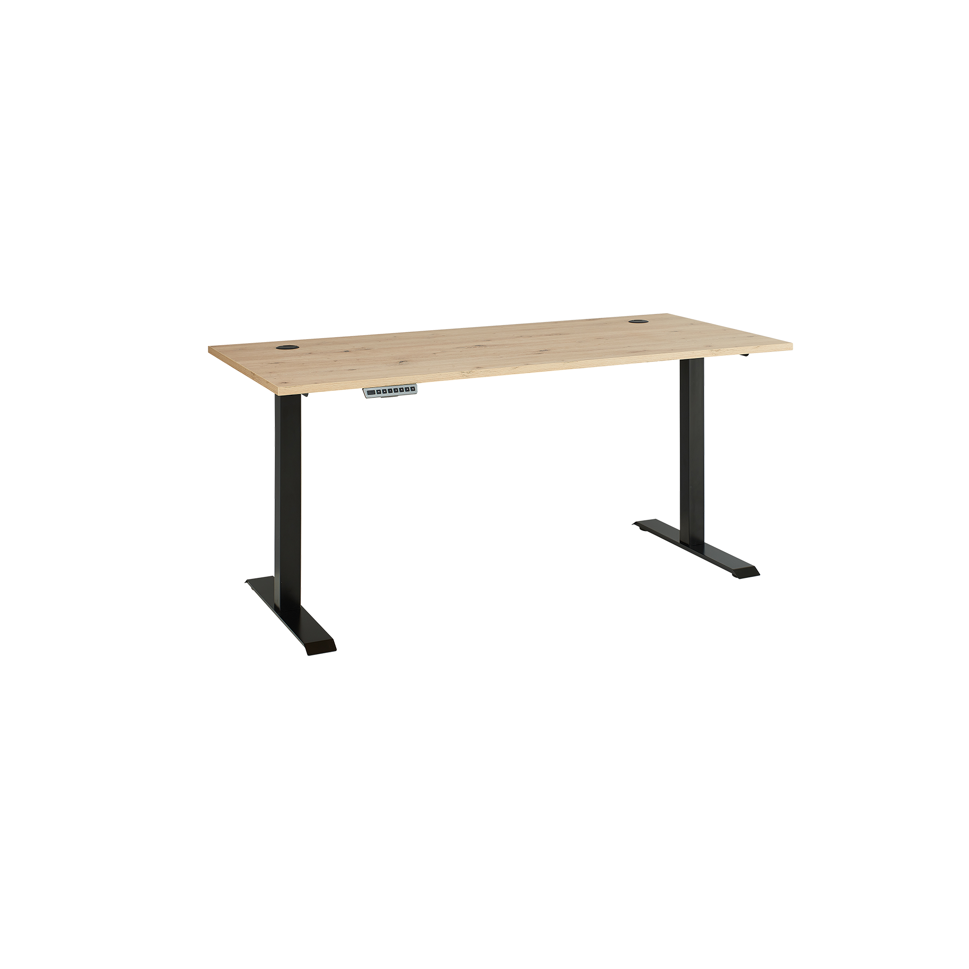 Schreibtisch Memphis elektrisch höhenverstellbar Eichefarben Schreibtisch Memphis elektrisch höhenverstellbar Eichefarben