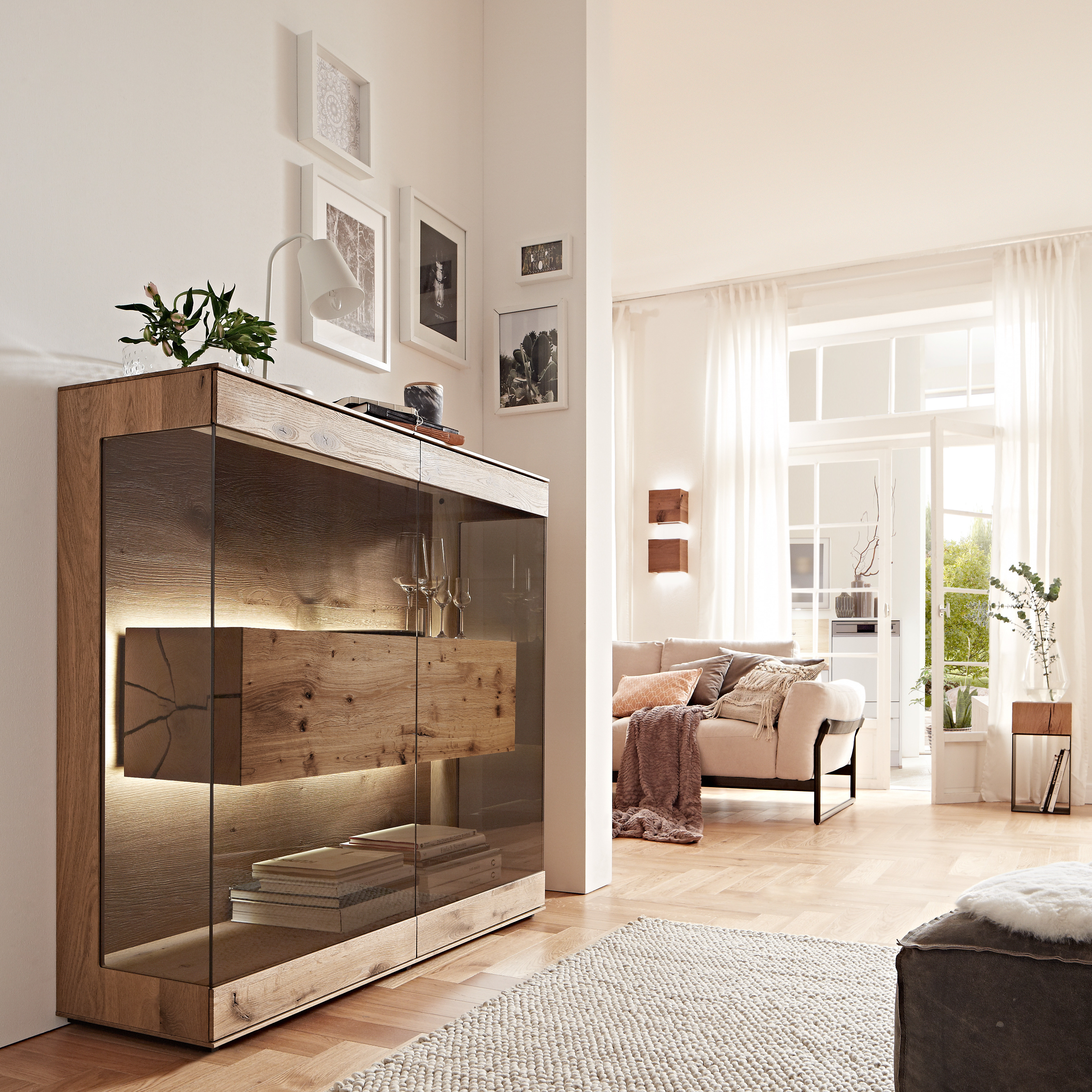 Hartmann Highboard Caya Kerneiche Umato massiv gebürstet
