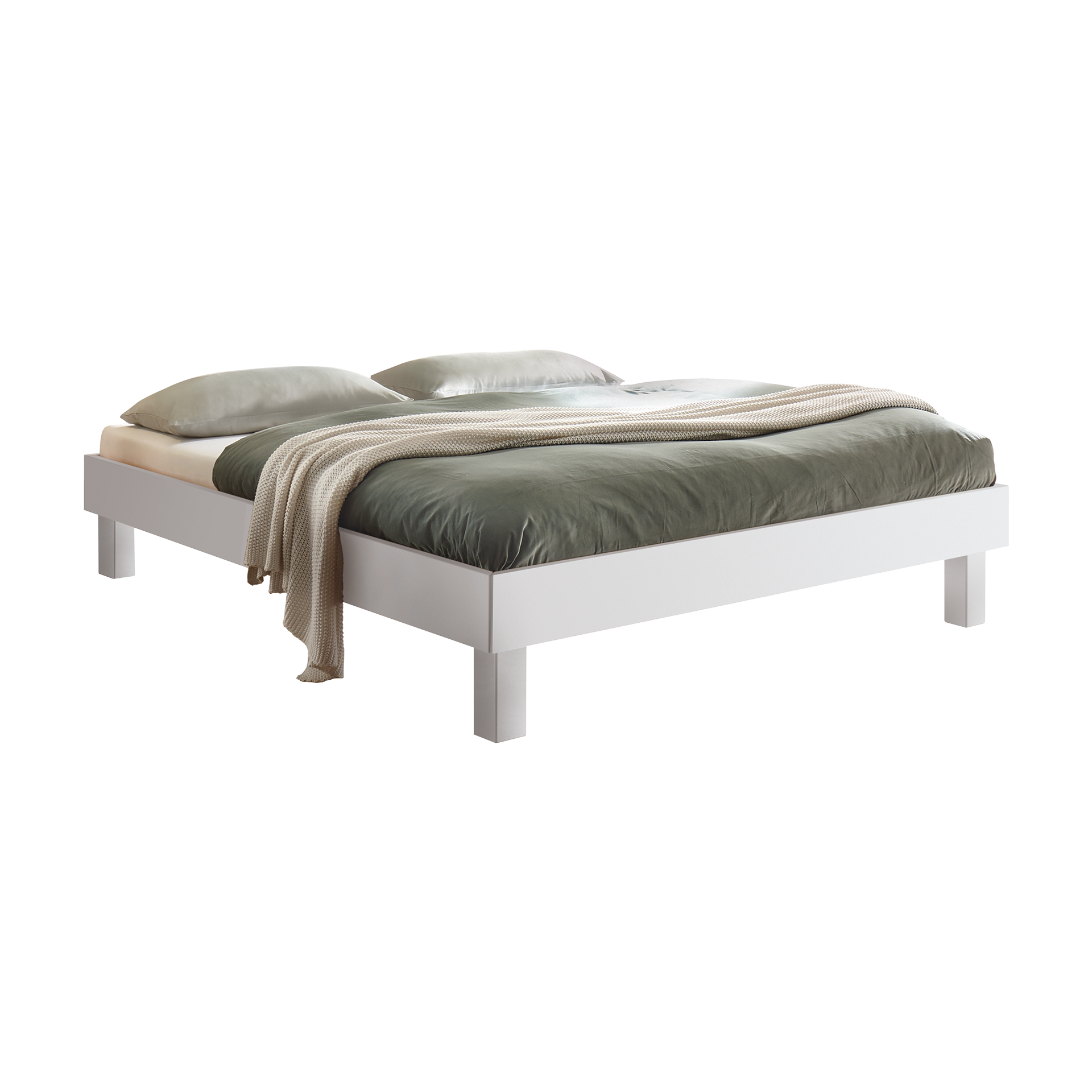 HASENA Bett Trento Gestell MDF Weiß 100x200 cm HASENA Bett Trento Gestell MDF Weiß 100x200 cm