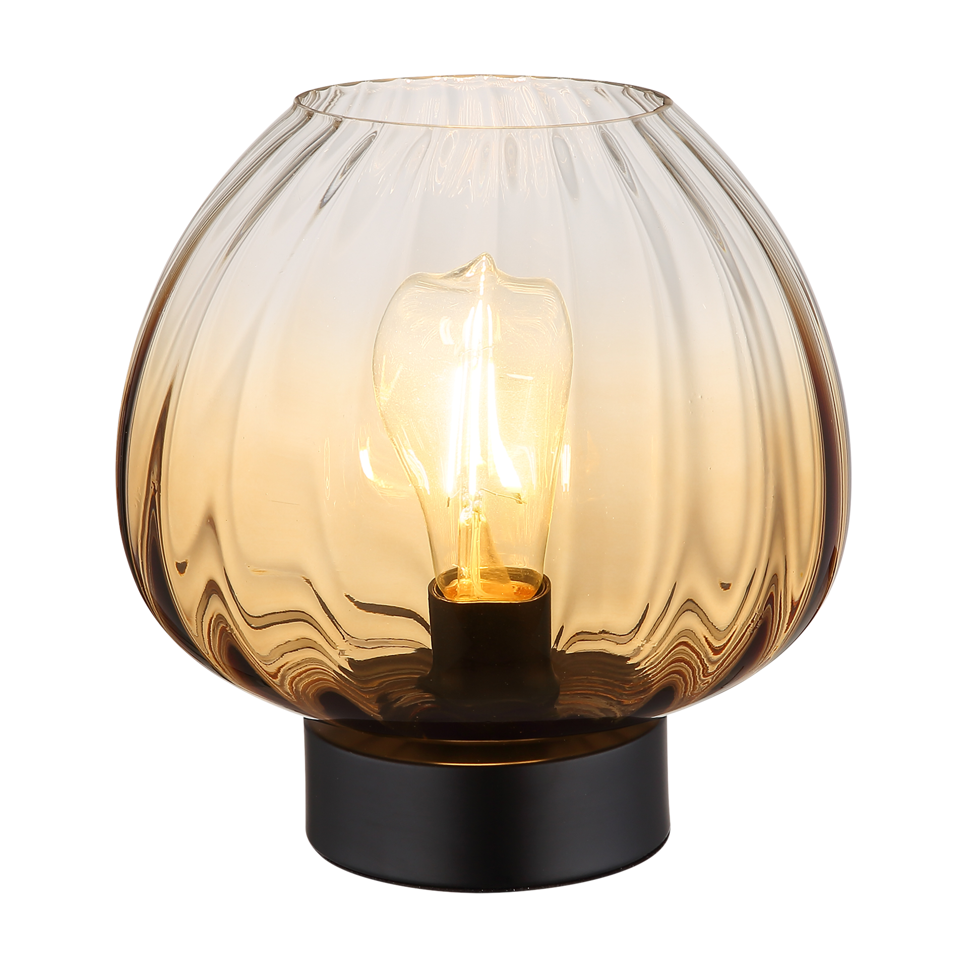 Tischleuchte SOLVEIG Amberfarbig Schwarz Tischleuchte SOLVEIG Amberfarbig Schwarz