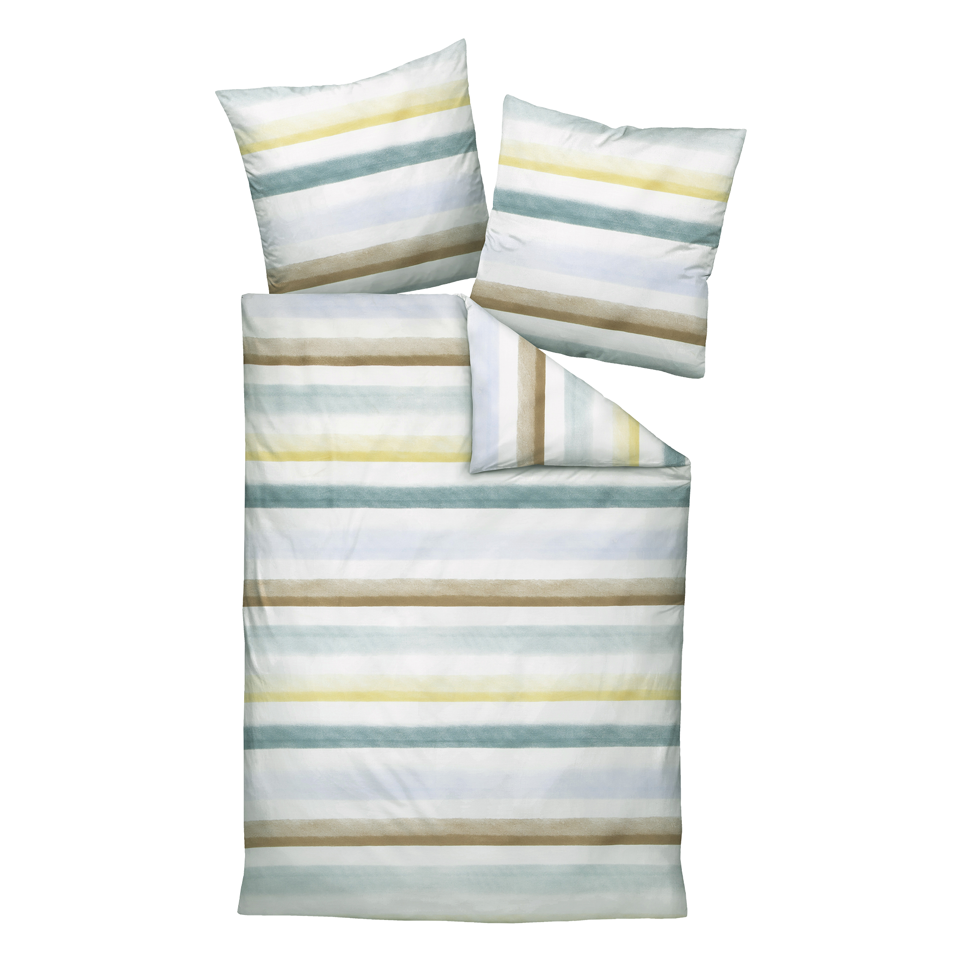 Satin Bettwäsche Moments smaragdgrün flieder 155x220cm Satin Bettwäsche Moments smaragdgrün flieder 155x220cm