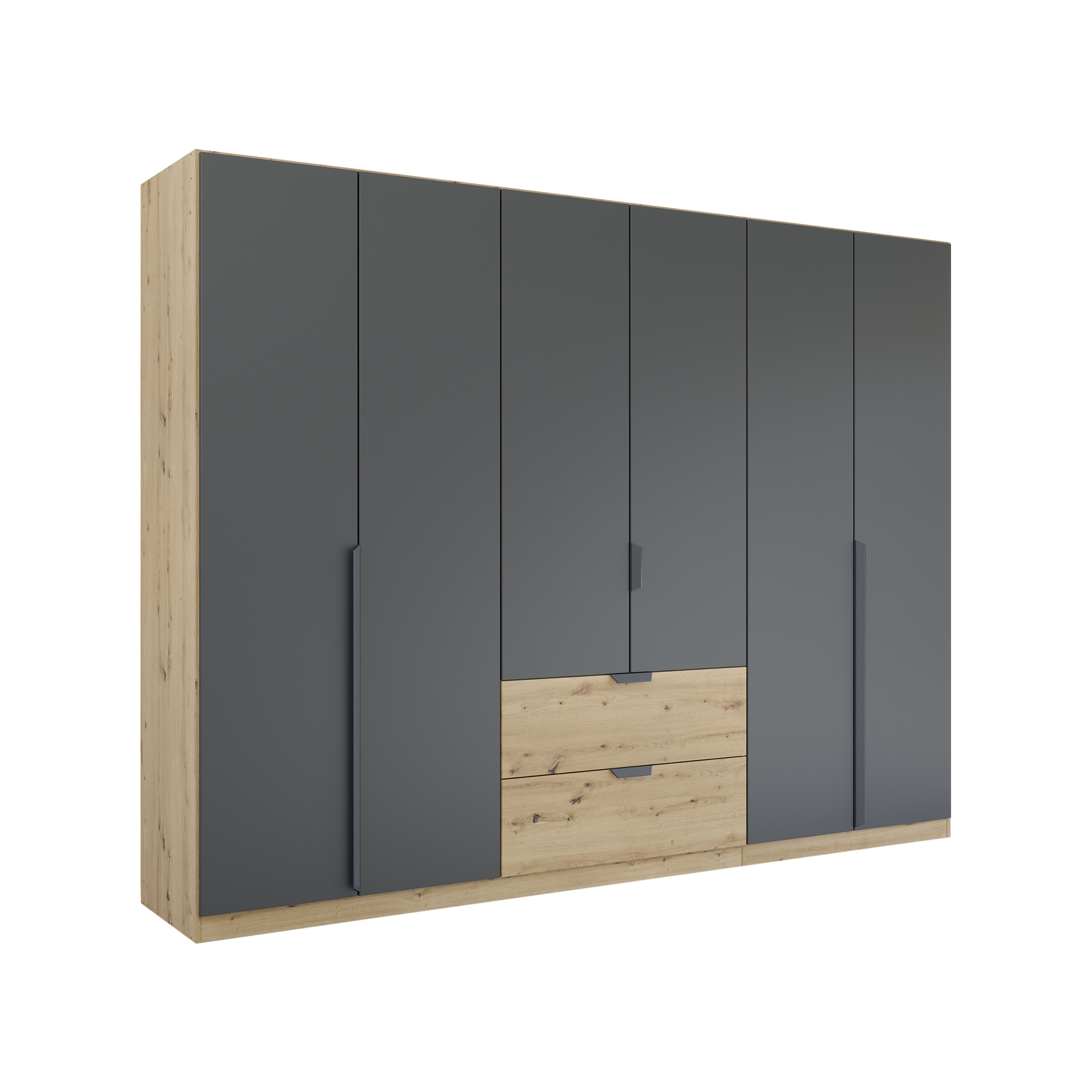Drehtürenschrank Wildwest 6-türig Grau 54*271*210