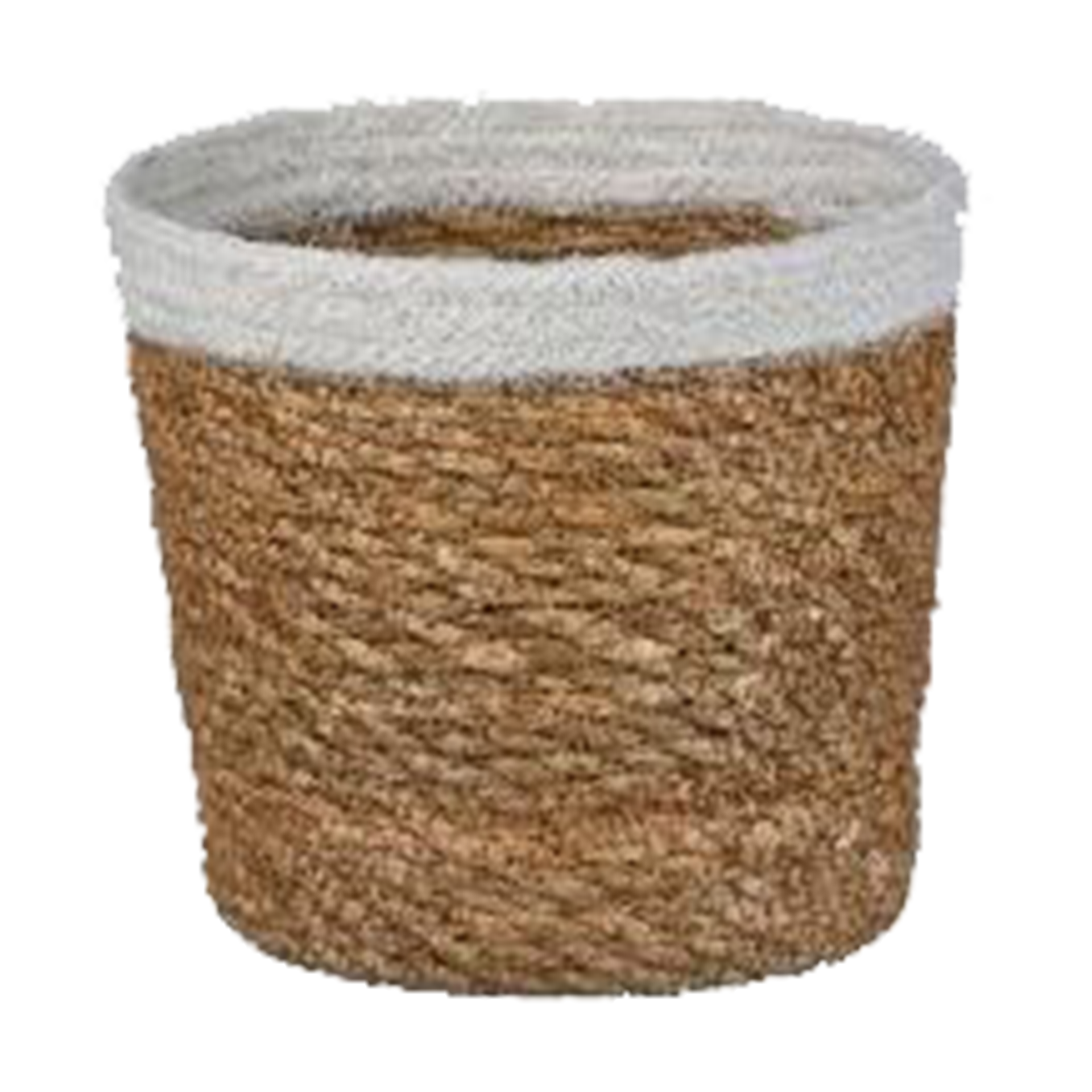 Übertopf Jute Braun-Weiß