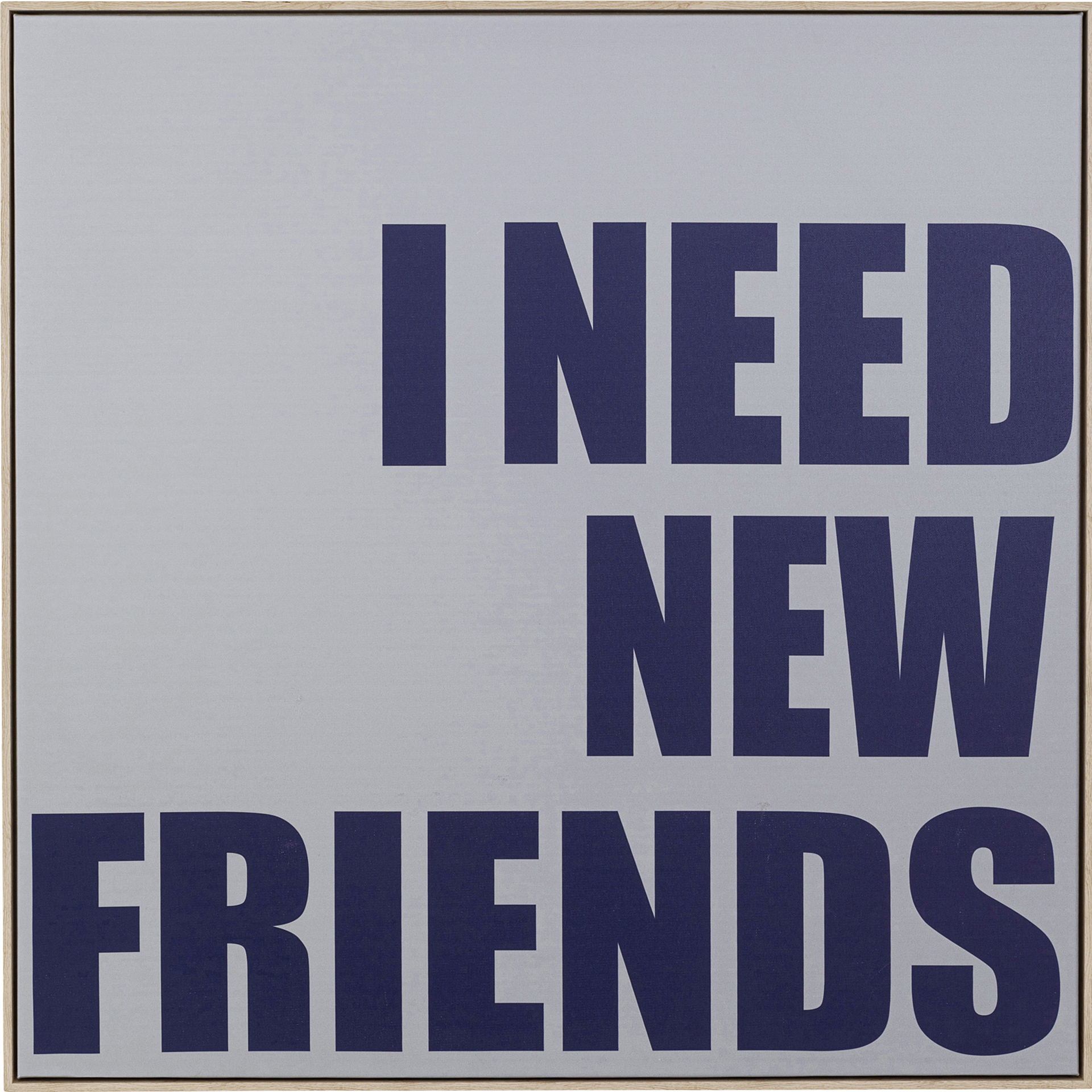 Kare Bild New Friends Grau