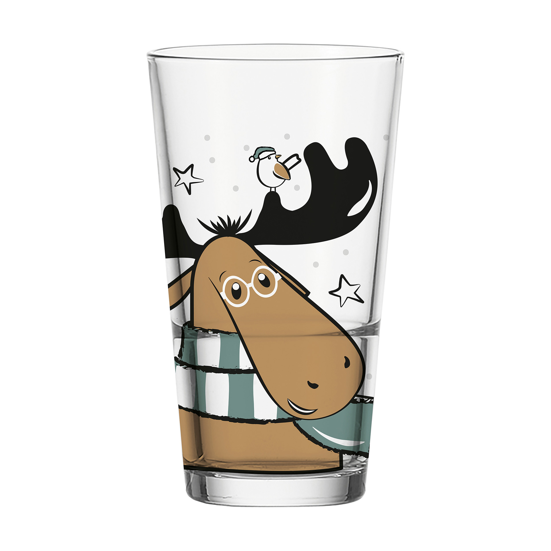 Longdrinkglas Elch mehrfarbig Longdrinkglas Elch mehrfarbig