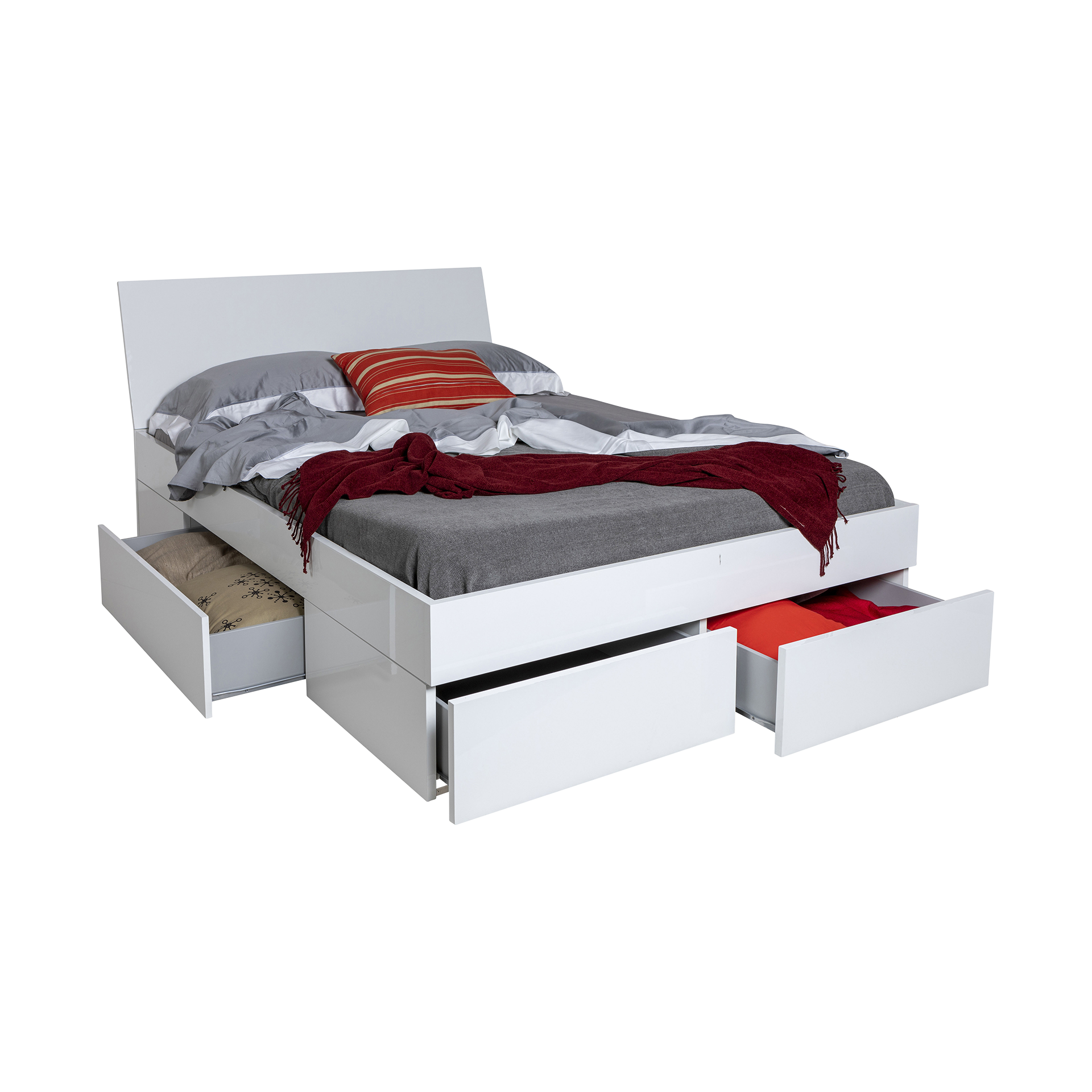 Bett Gloria Gestell Weiß 120x200 cm