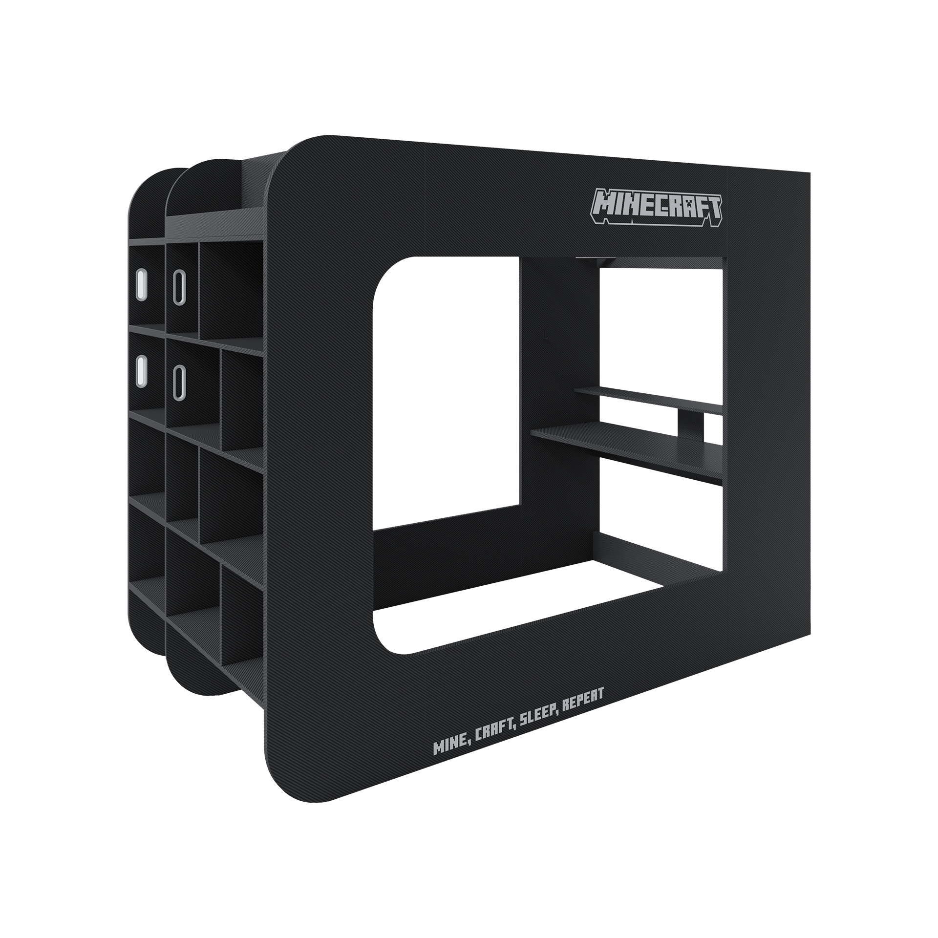 Minecraft Funktionsbett MC Schwarz 120x200 cm Minecraft Funktionsbett MC Schwarz 120x200 cm