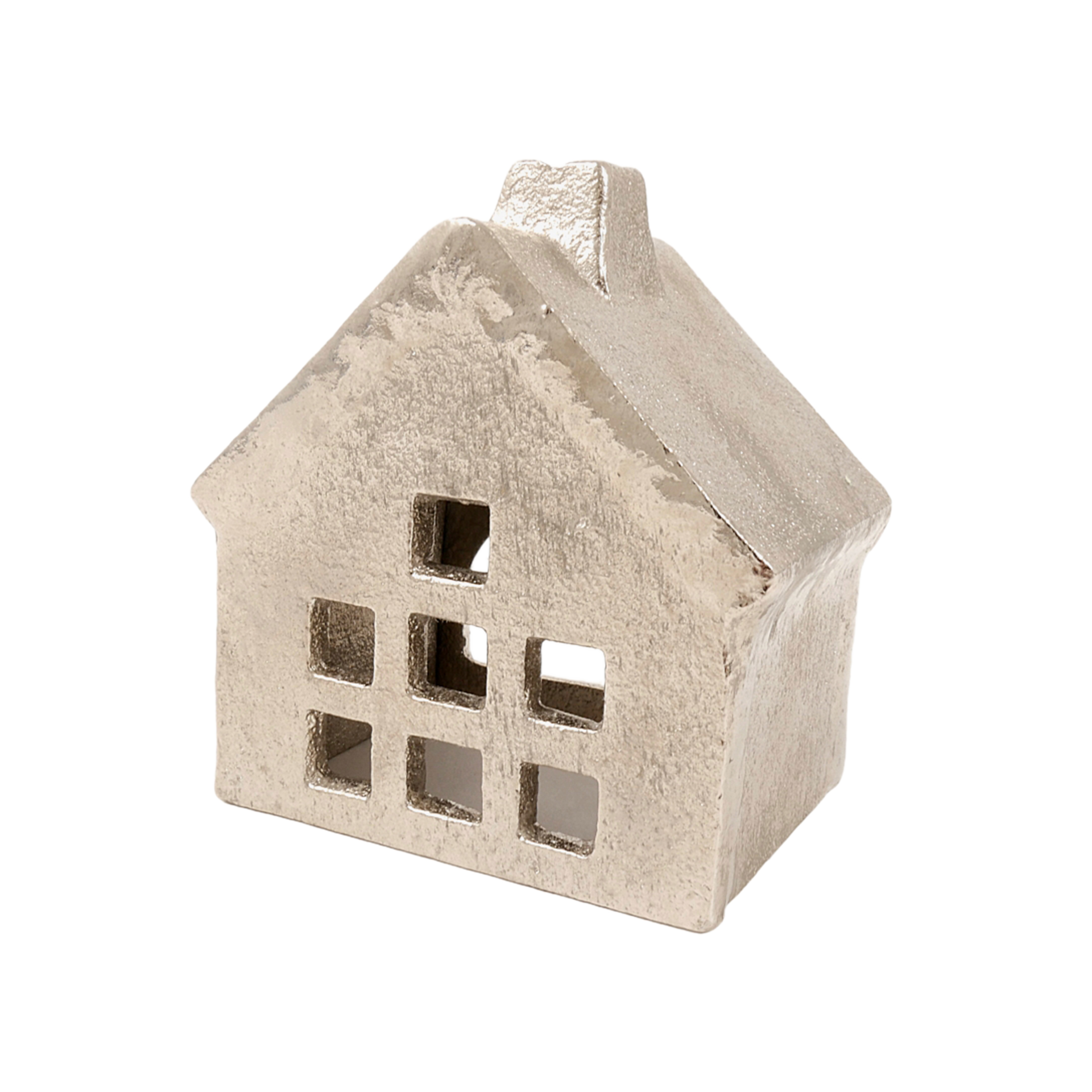 Dekoaufsteller Haus Silber