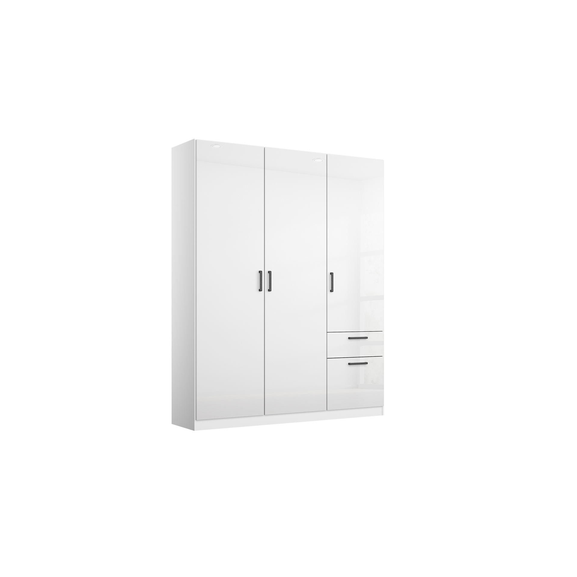 Drehtürenschrank Multiform 3-türig Weiß 54*136*197 Drehtürenschrank Multiform 3-türig Weiß 54*136*197