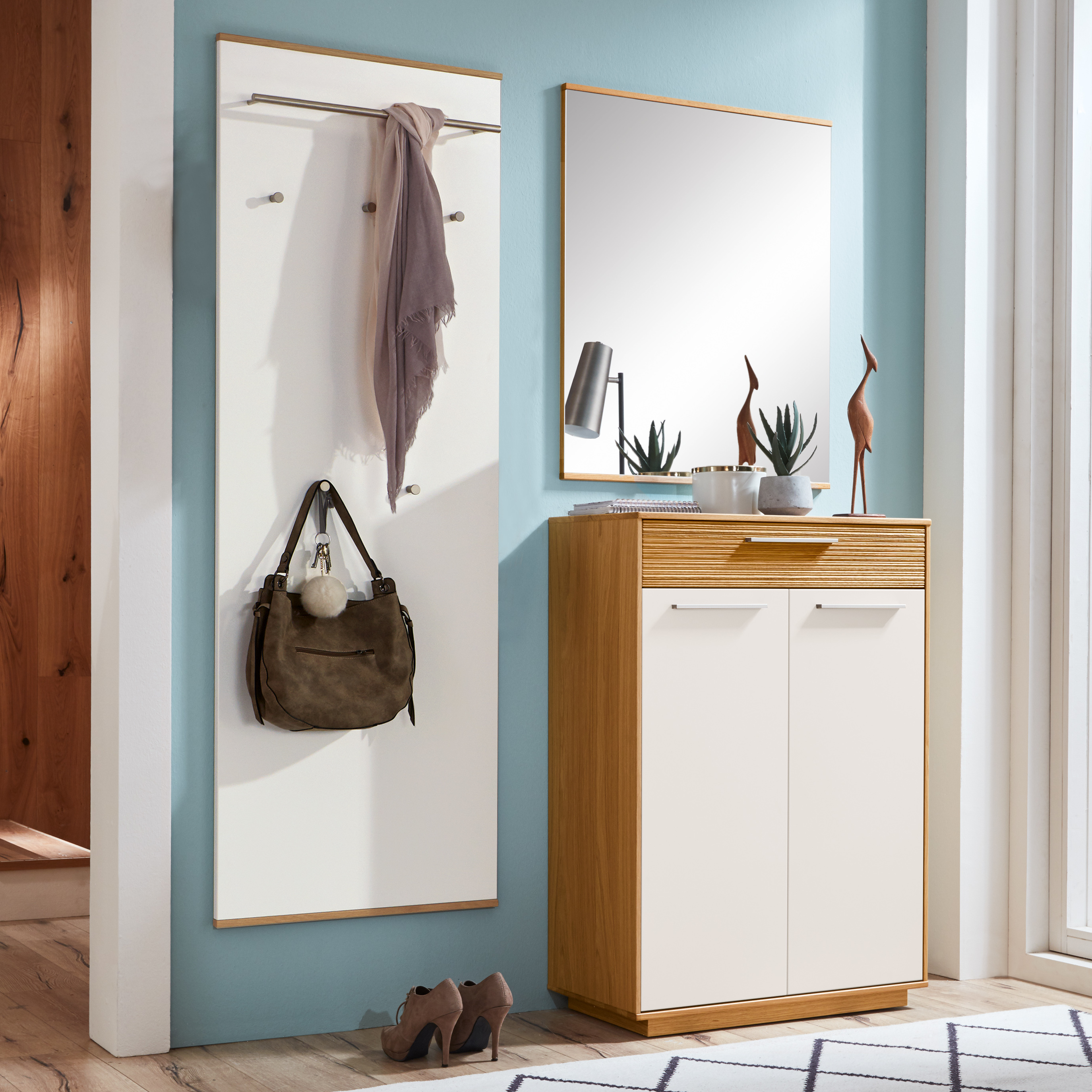 Collection H Garderoben-Set Lobo 3-teilig Weiß Collection H Garderoben-Set Lobo 3-teilig Weiß