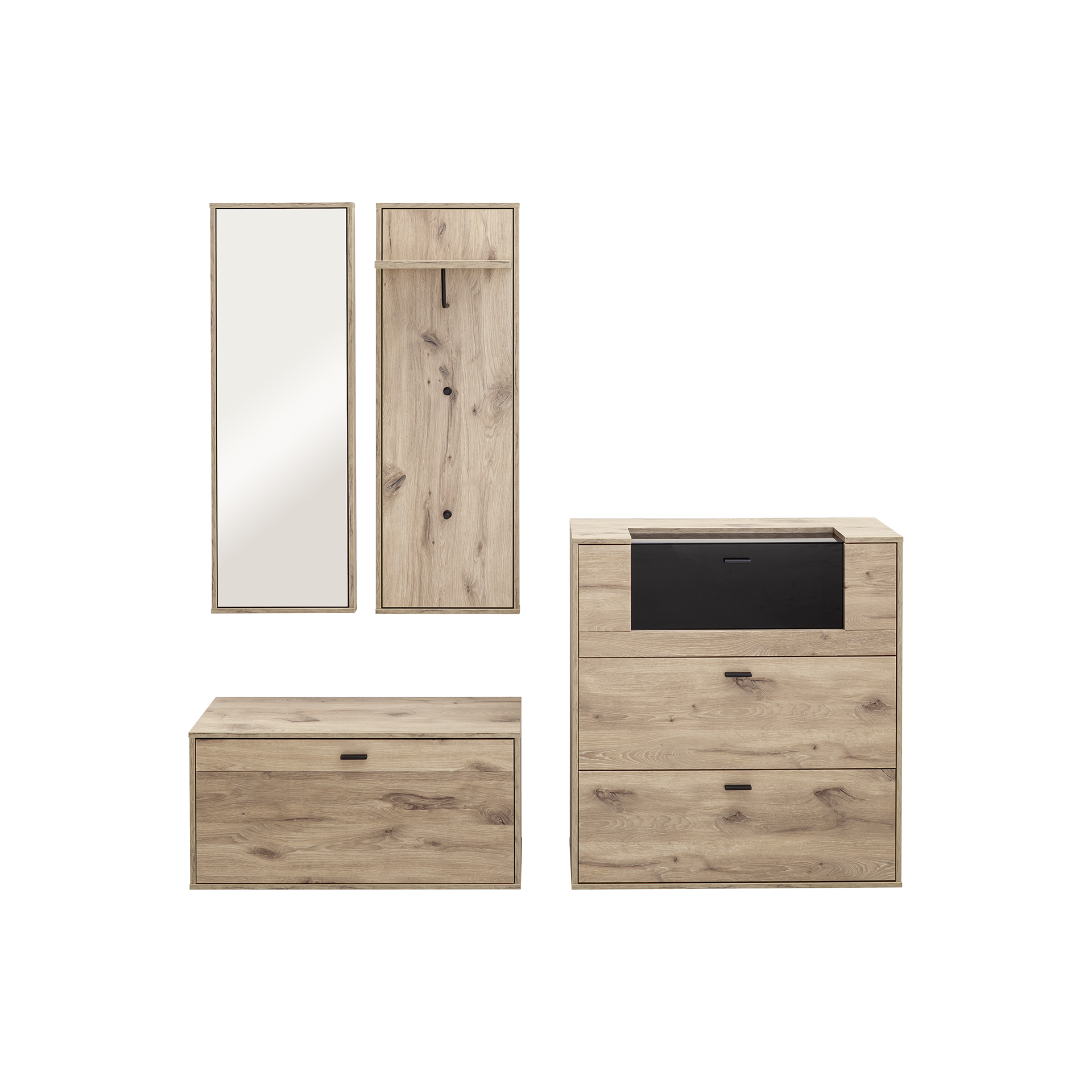 Collection H Garderoben-Set Melena Eichefarben