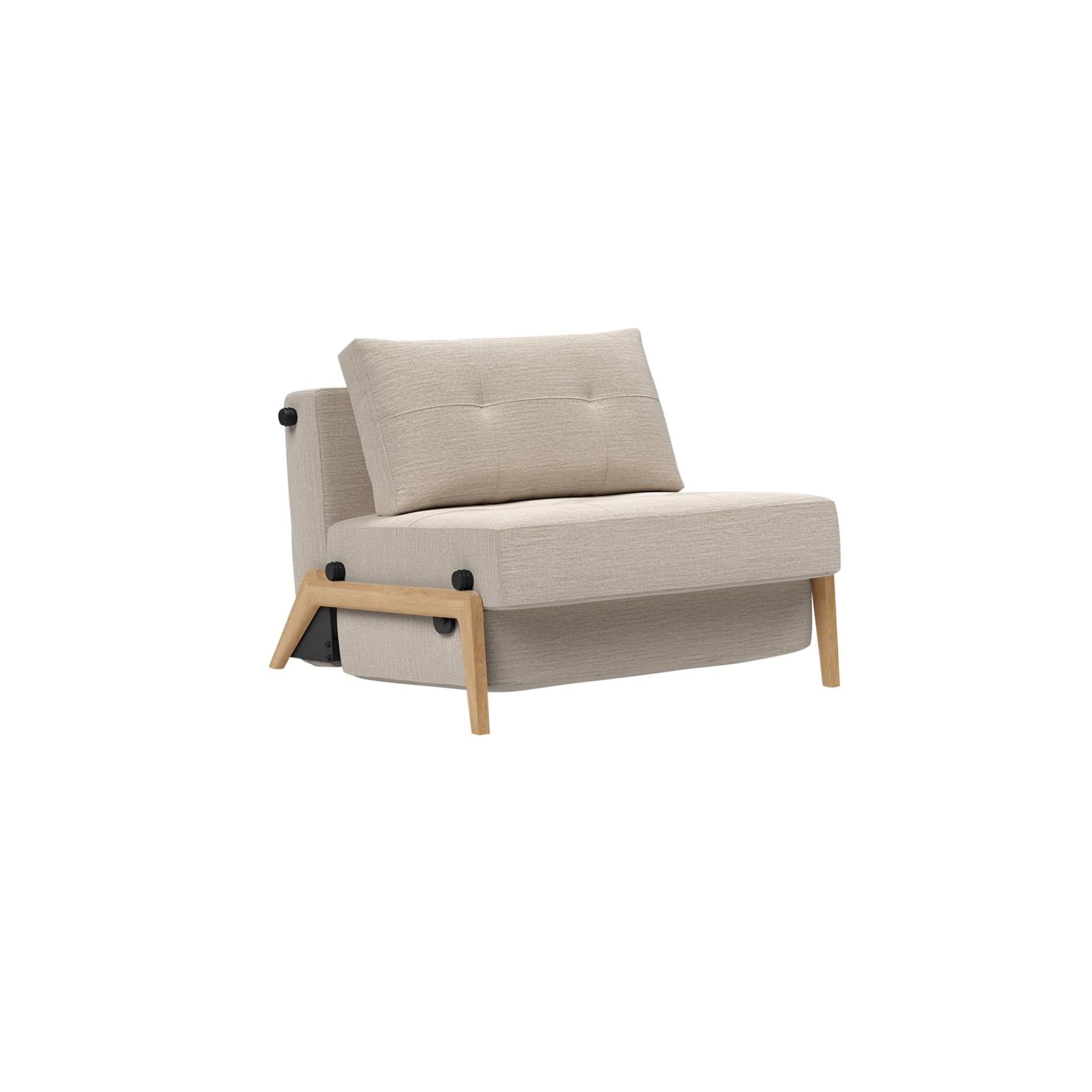 INNOVATION LIVING Schlafsessel Cubed Bezug Sand Gestell Holzfarben INNOVATION LIVING Schlafsessel Cubed Bezug Sand Gestell Holzfarben