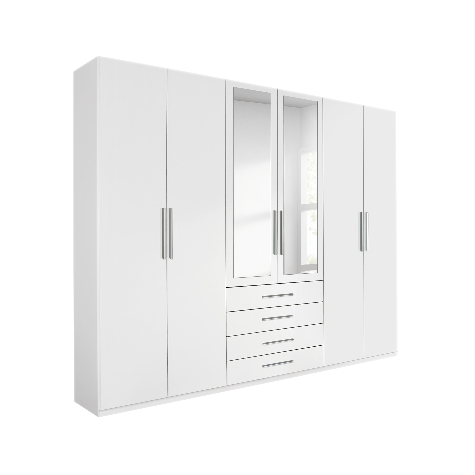 Drehtürenschrank Kendra 6-türig Weiß 54*271*229