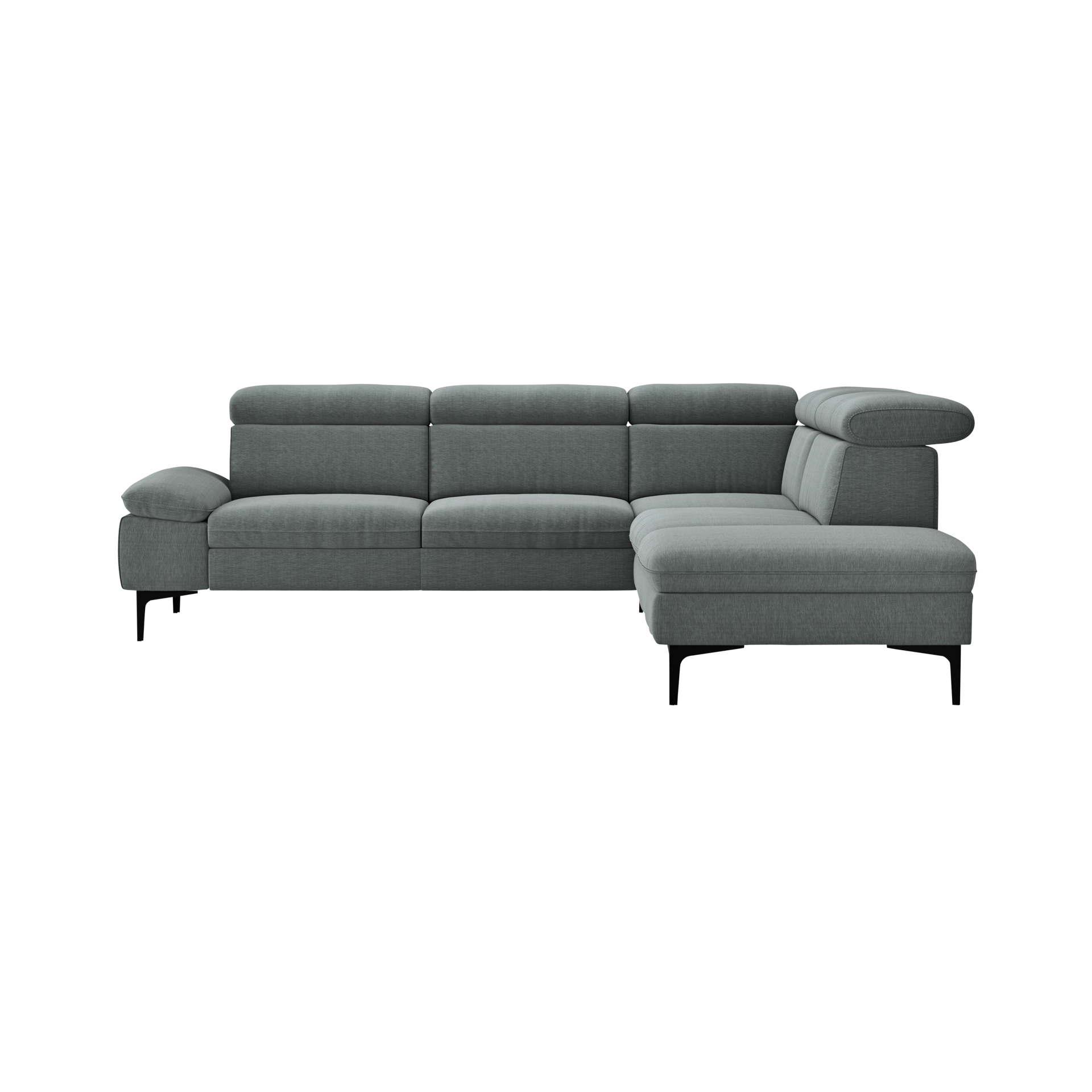 Global wohnen Ecksofa Felipa Plumb Rücken echt, Kopfteilverstellung Global wohnen Ecksofa Felipa Plumb Rücken echt, Kopfteilverstellung