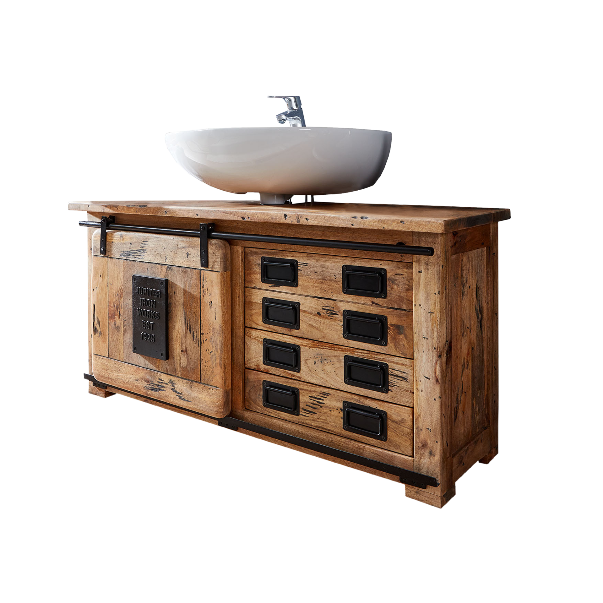 Novofurn Waschbeckenunterschrank Lena Holzfarben 120*40*60 Novofurn Waschbeckenunterschrank Lena Holzfarben 120*40*60