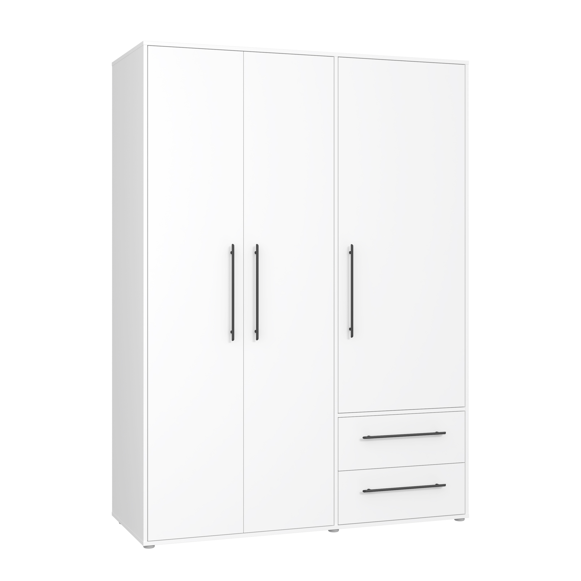 Drehtürenschrank Moldau 3-türig Weiß 58.8*144.4*200.1