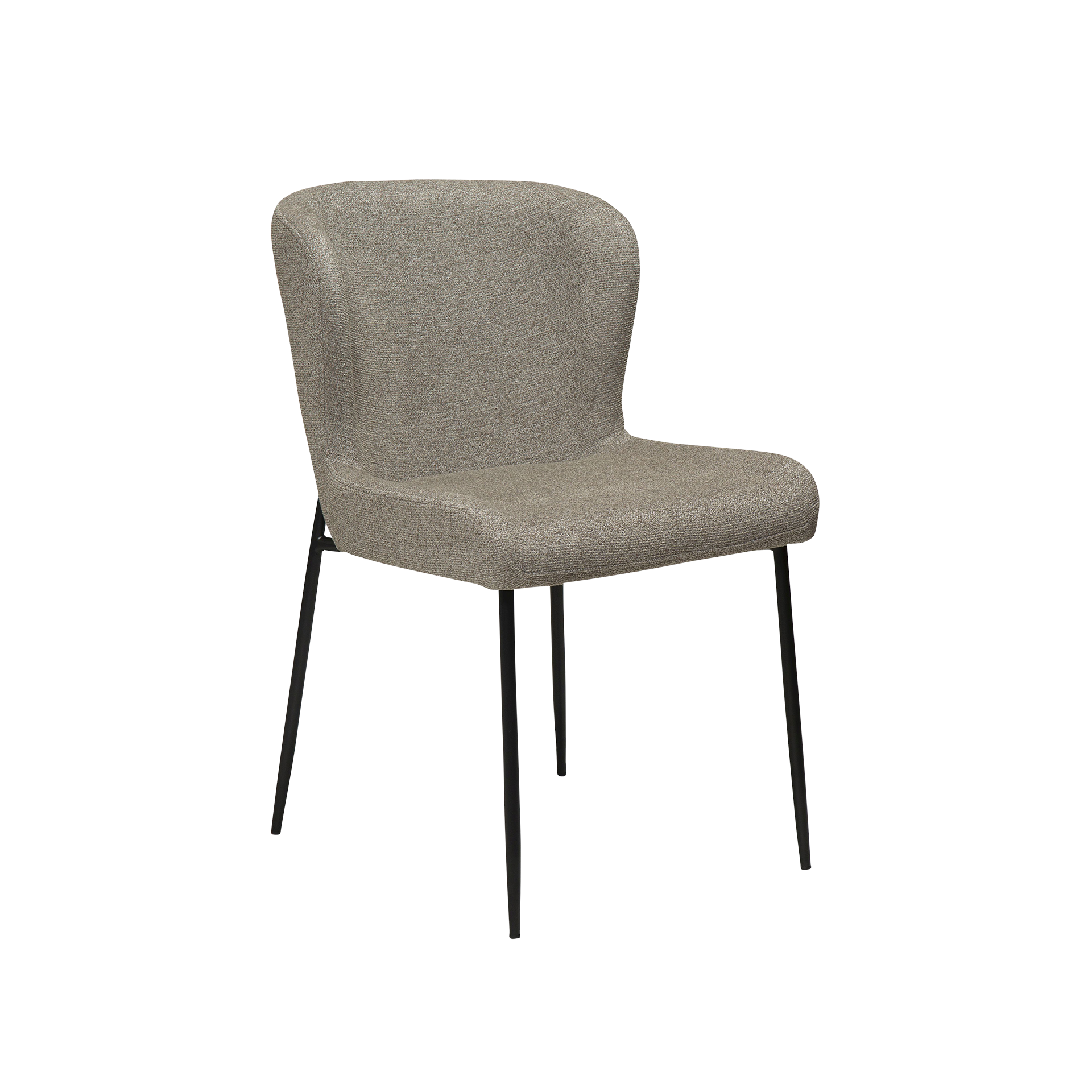 Stuhl Glam Bezug Pebble Earth, Gestell Schwarz