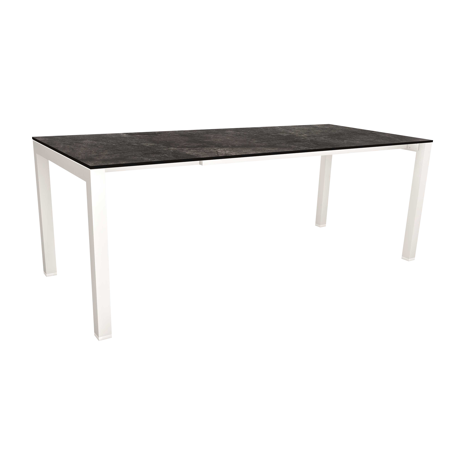 Stern Gartentisch ausziehbar Standard ausziehbar 174*90*75 Tischplatte Dark Marble Gestell Weiß Stern Gartentisch ausziehbar Standard ausziehbar 174*90*75 Tischplatte Dark Marble Gestell Weiß