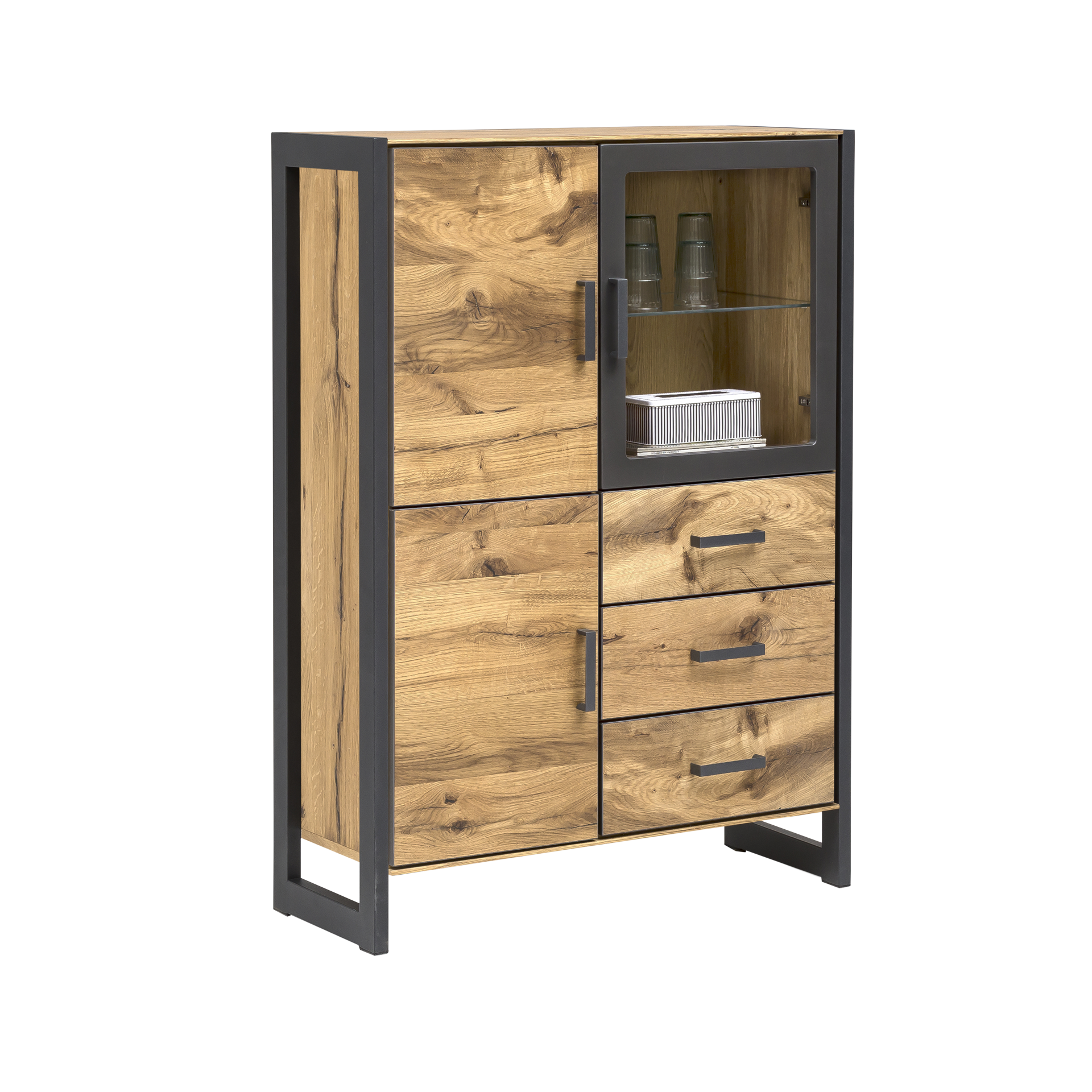 Novofurn Highboard Evan Eichefarben 40*97.5*140.5 Novofurn Highboard Evan Eichefarben 40*97.5*140.5