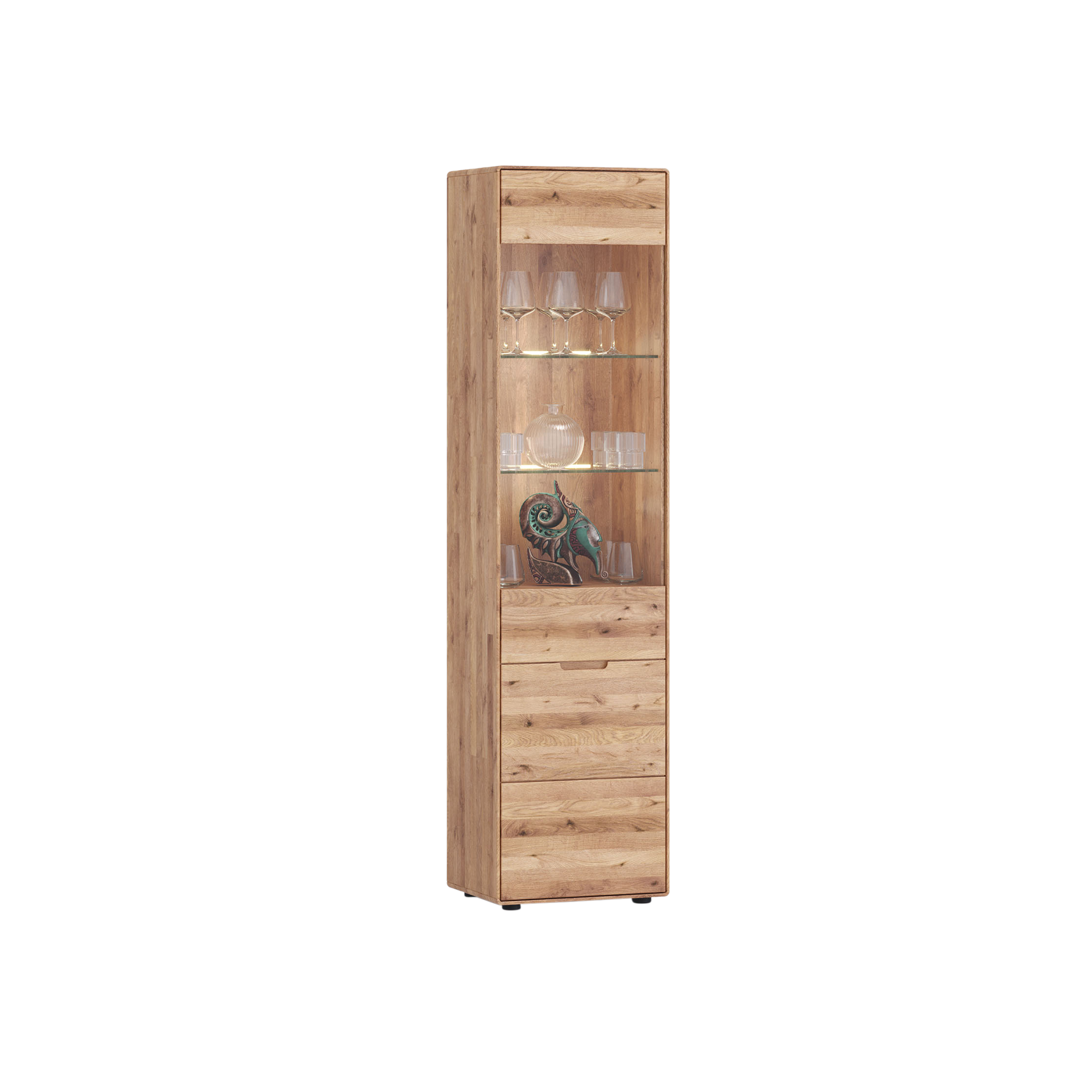 Vitrine Newcastle Eichefarben
