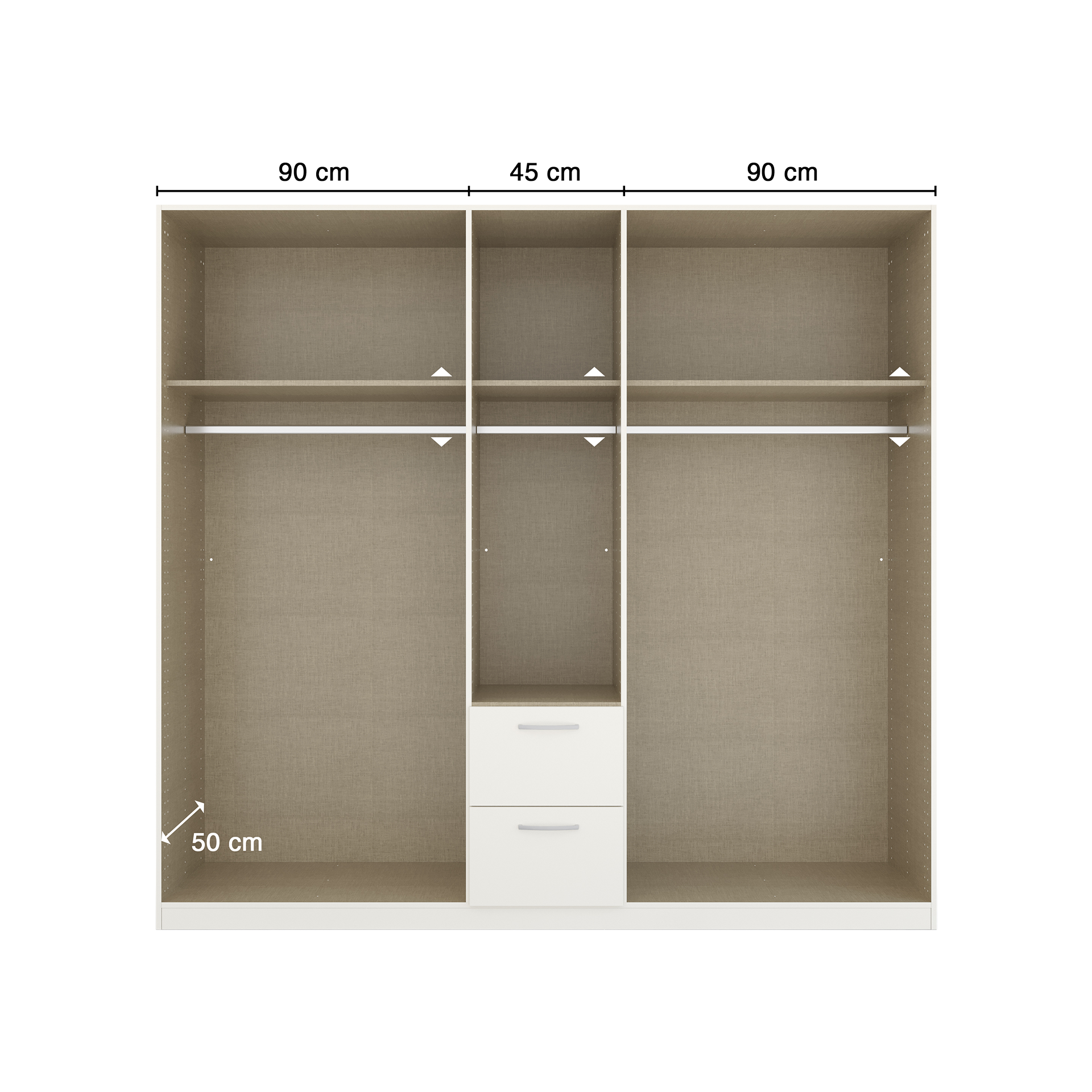 Drehtürenschrank Pure Weiß 54*226*210 Drehtürenschrank Pure Weiß 54*226*210
