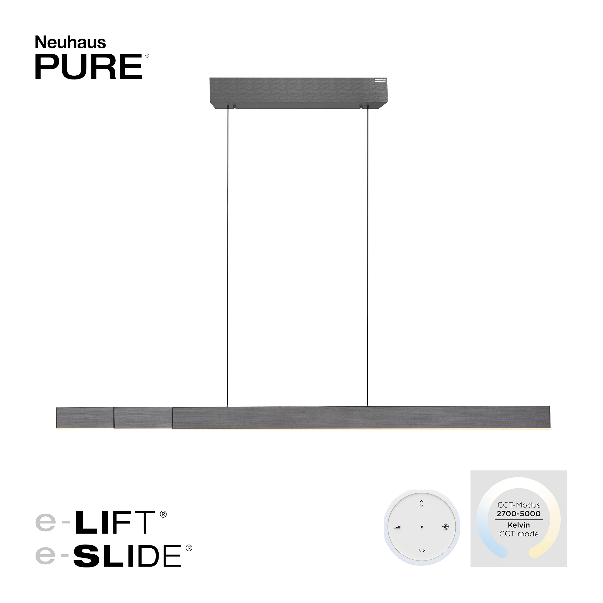 Pendelleuchte PURE-MOTO-RISE Grau Pendelleuchte PURE-MOTO-RISE Grau
