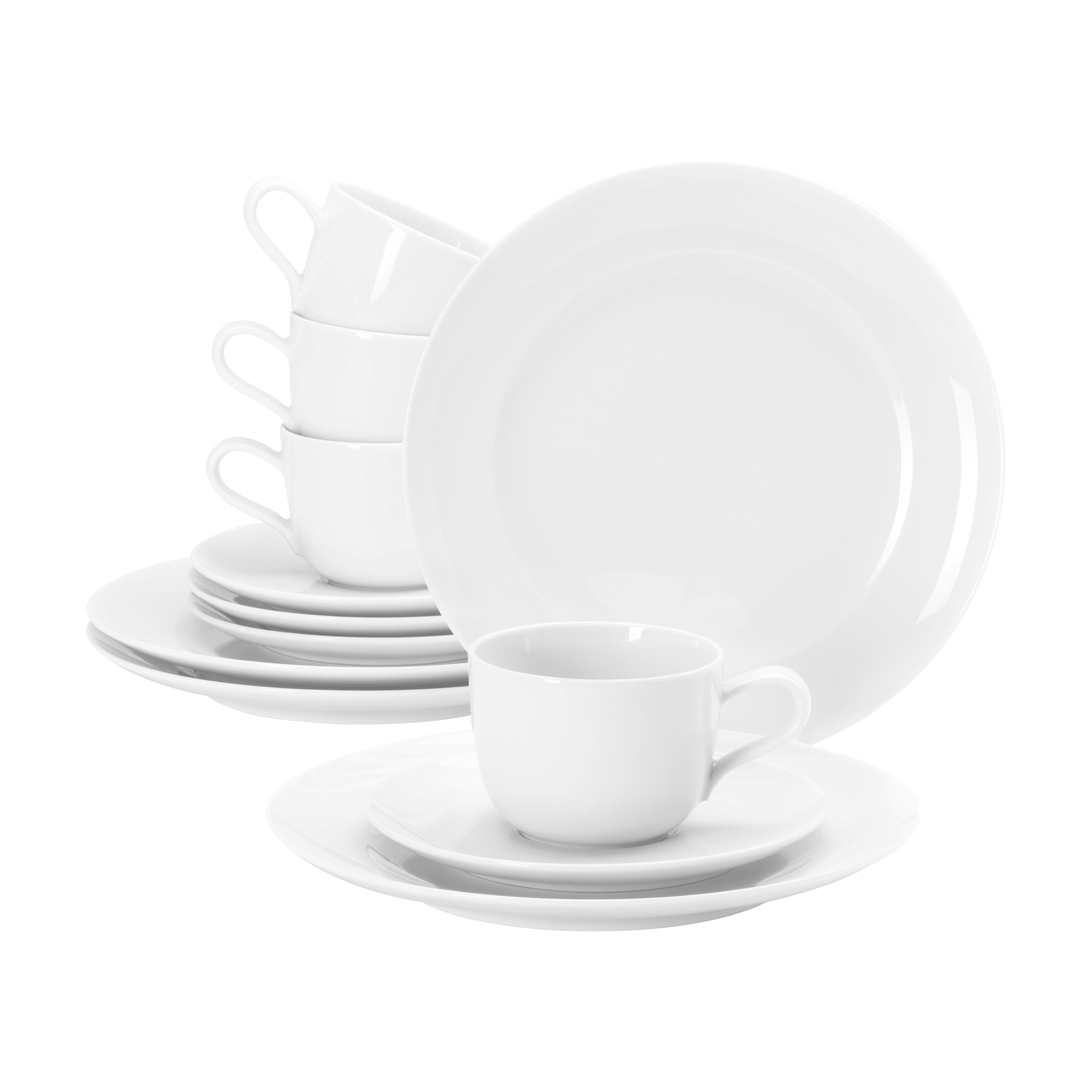 Kaffeeservice Liberty 12-teilig Weiß